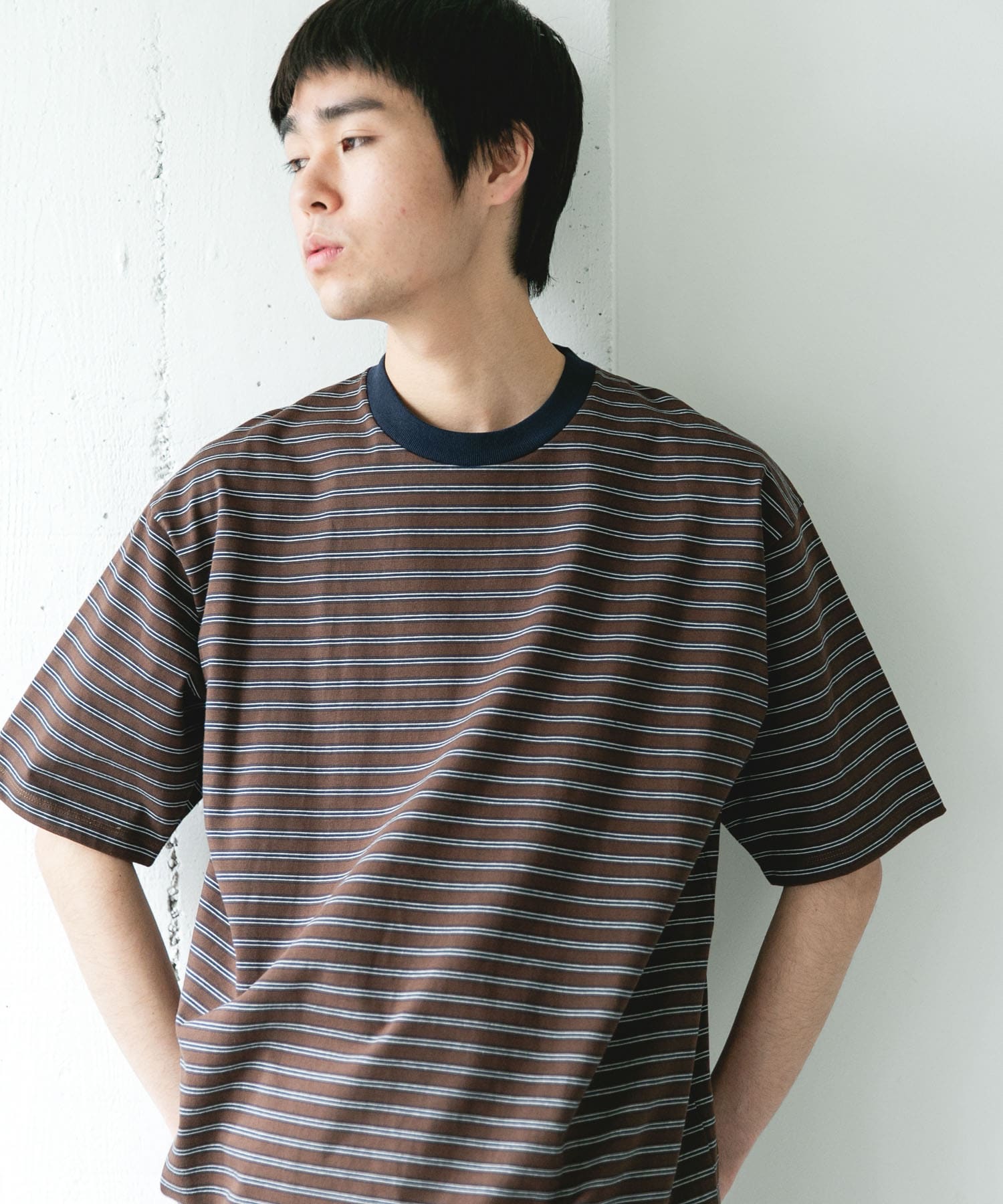 プレーティングマルチボーダーTシャツ(M OFF×CCL): トップス｜URBAN