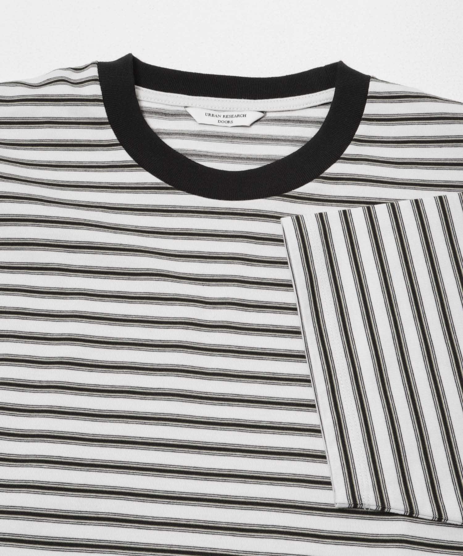 プレーティングマルチボーダーTシャツ OFF×CCL M