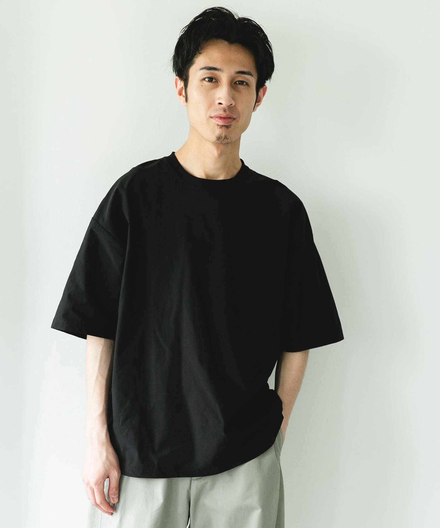 『吸水速乾/抗ピリング/UVカット/接触冷感』PERFECTEX メッシュショートスリーブ Tシャツ BLACK M