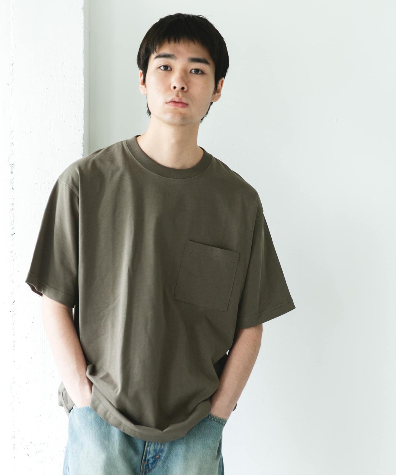 SHAPE BACK クルーネック Tシャツ(M STEEL BLUE): トップス｜URBAN