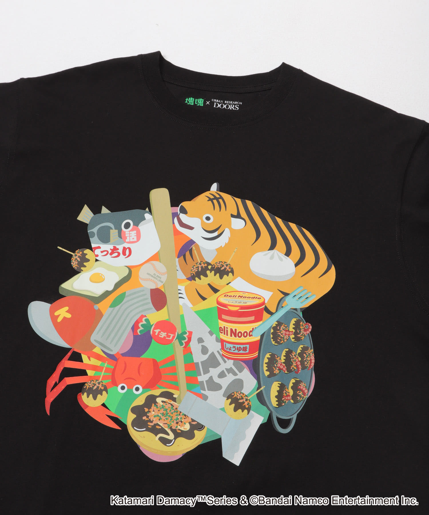 塊魂 ショートスリーブプリントTシャツ BLACK M