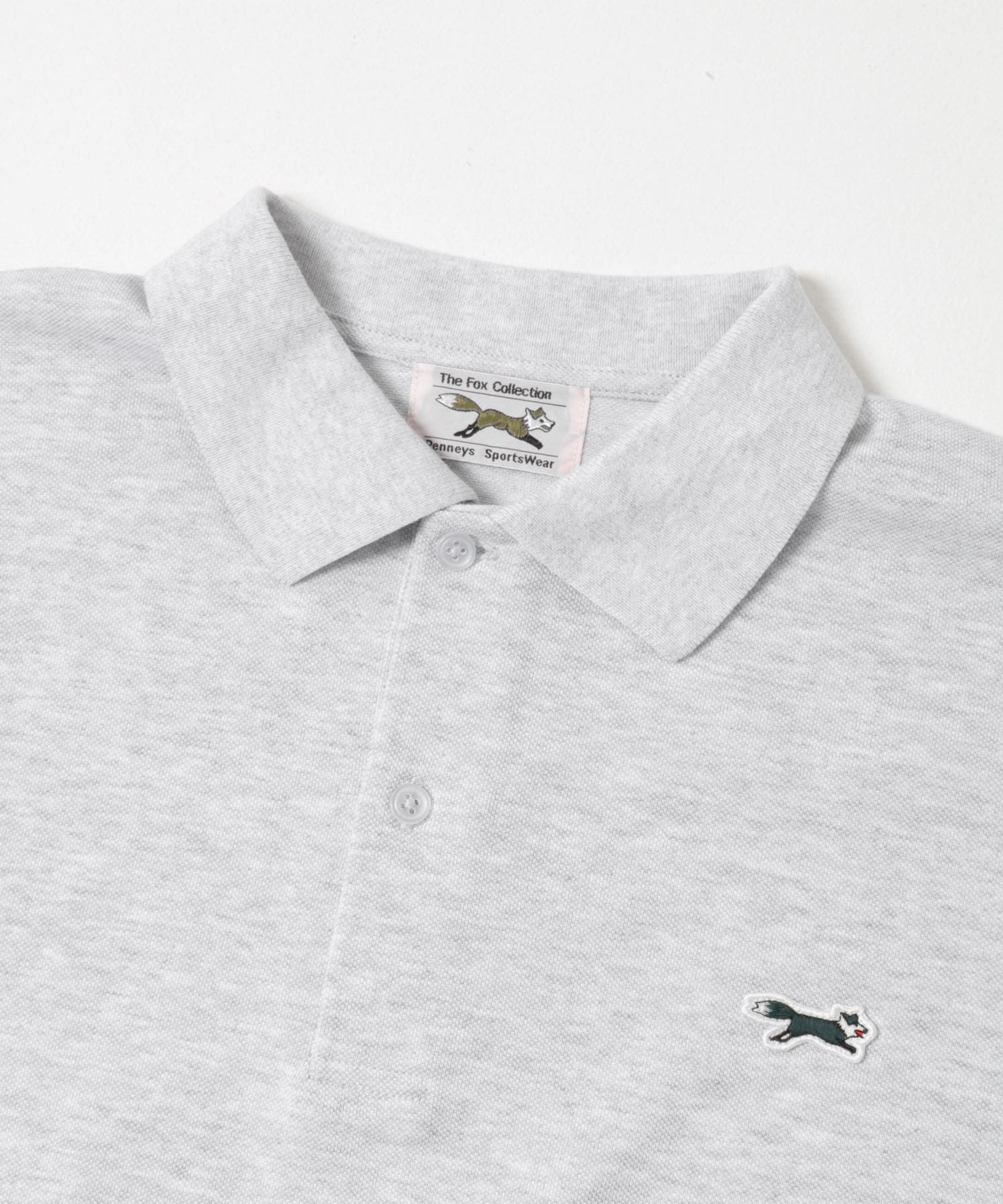『別注』PENNEYS×DOORS　THE FOX 鹿の子 ポロシャツ ASHGRAY M