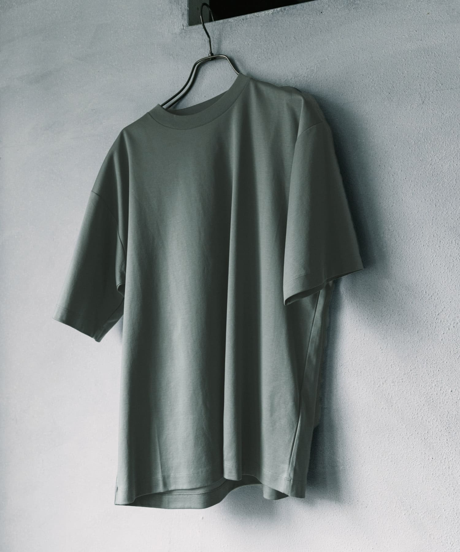 『仁村紗和さん着用』『UR TECH』 サマシェア クルーネックTシャツ SAGE GREEN S