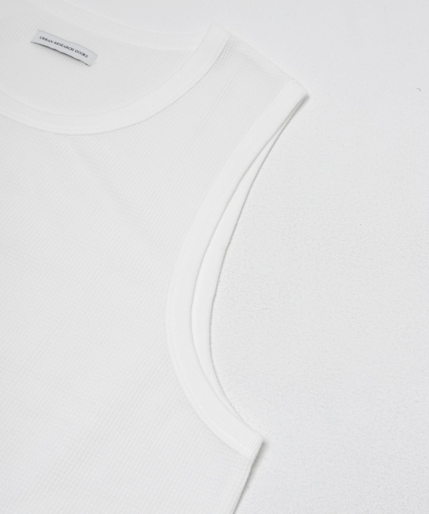 吸水速乾ワッフルタンクトップ WHITE M