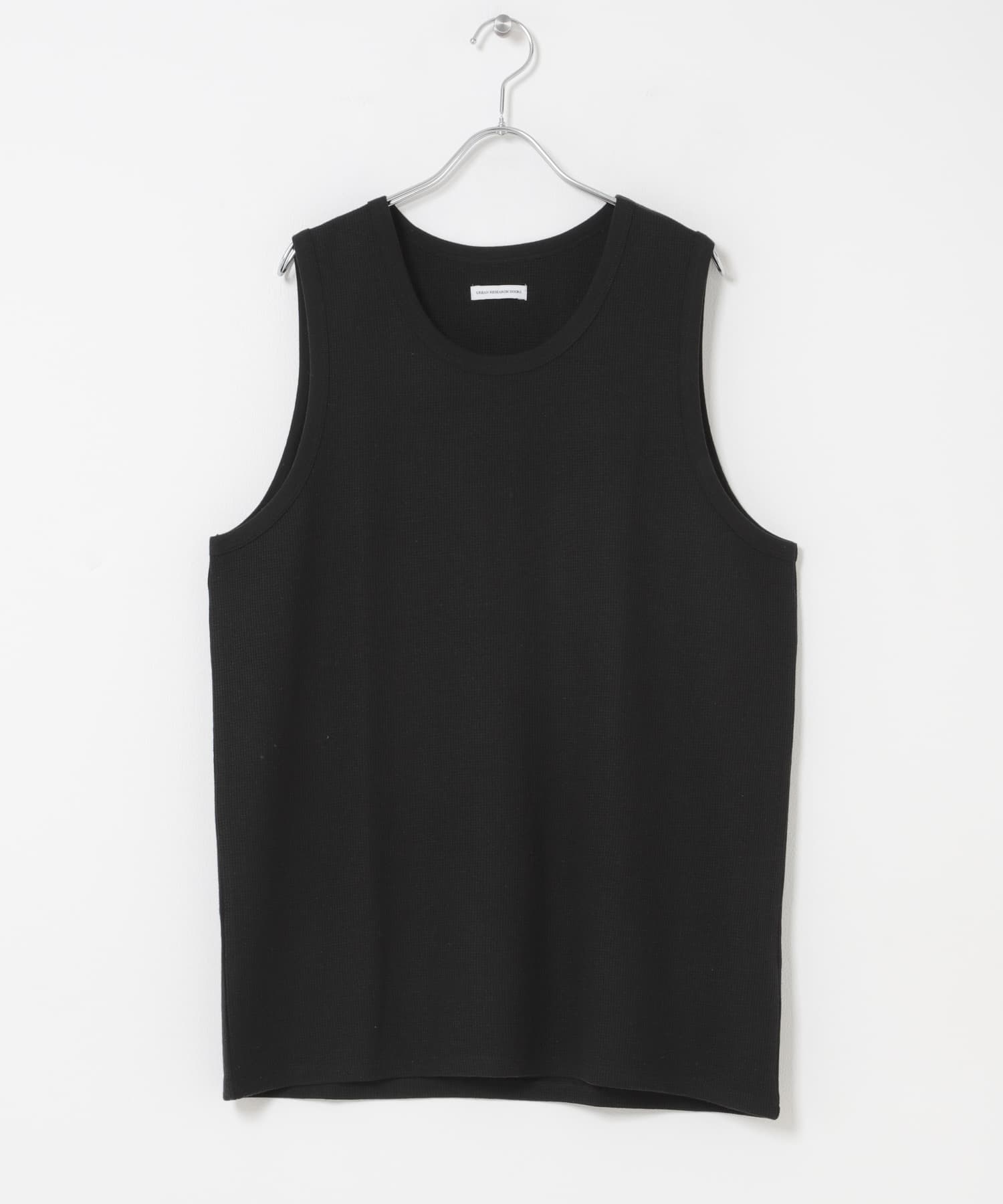 吸水速乾ワッフルタンクトップ BLACK M