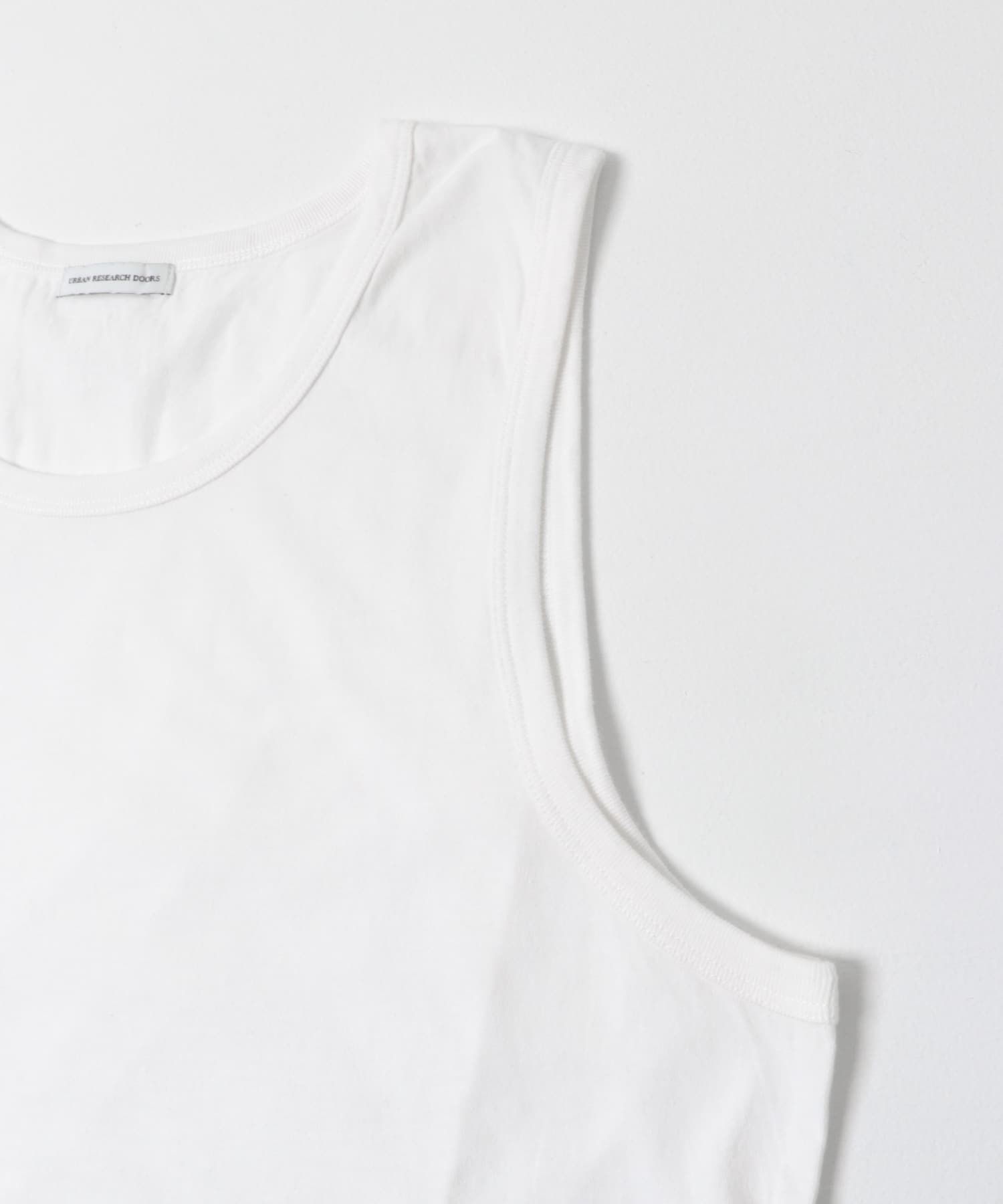 吸水速乾 天竺タンクトップ WHITE M