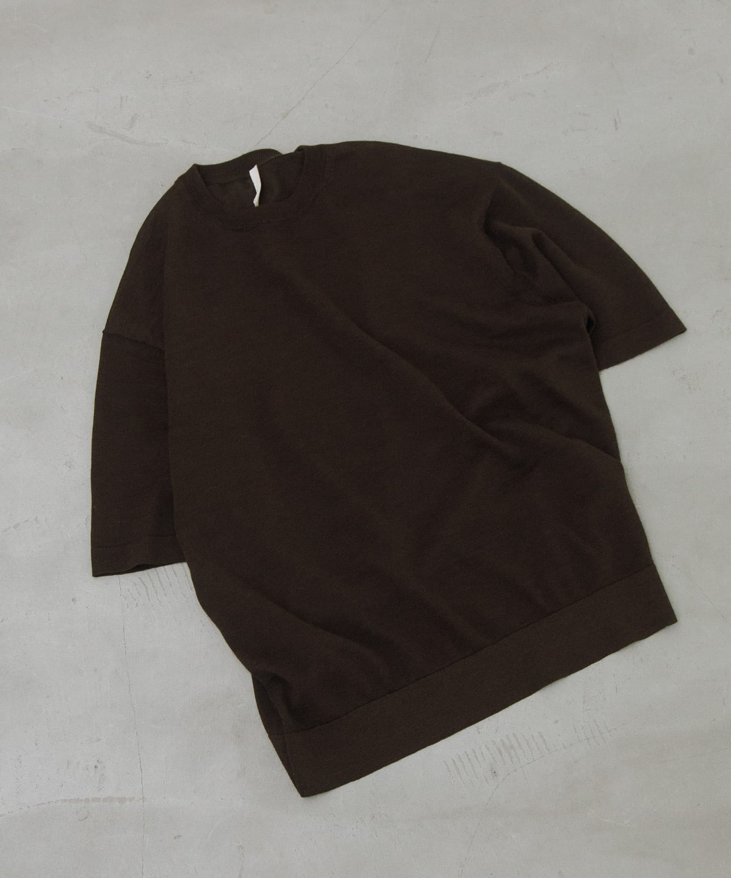 Ramie High Gauge Crew-Neck Knit