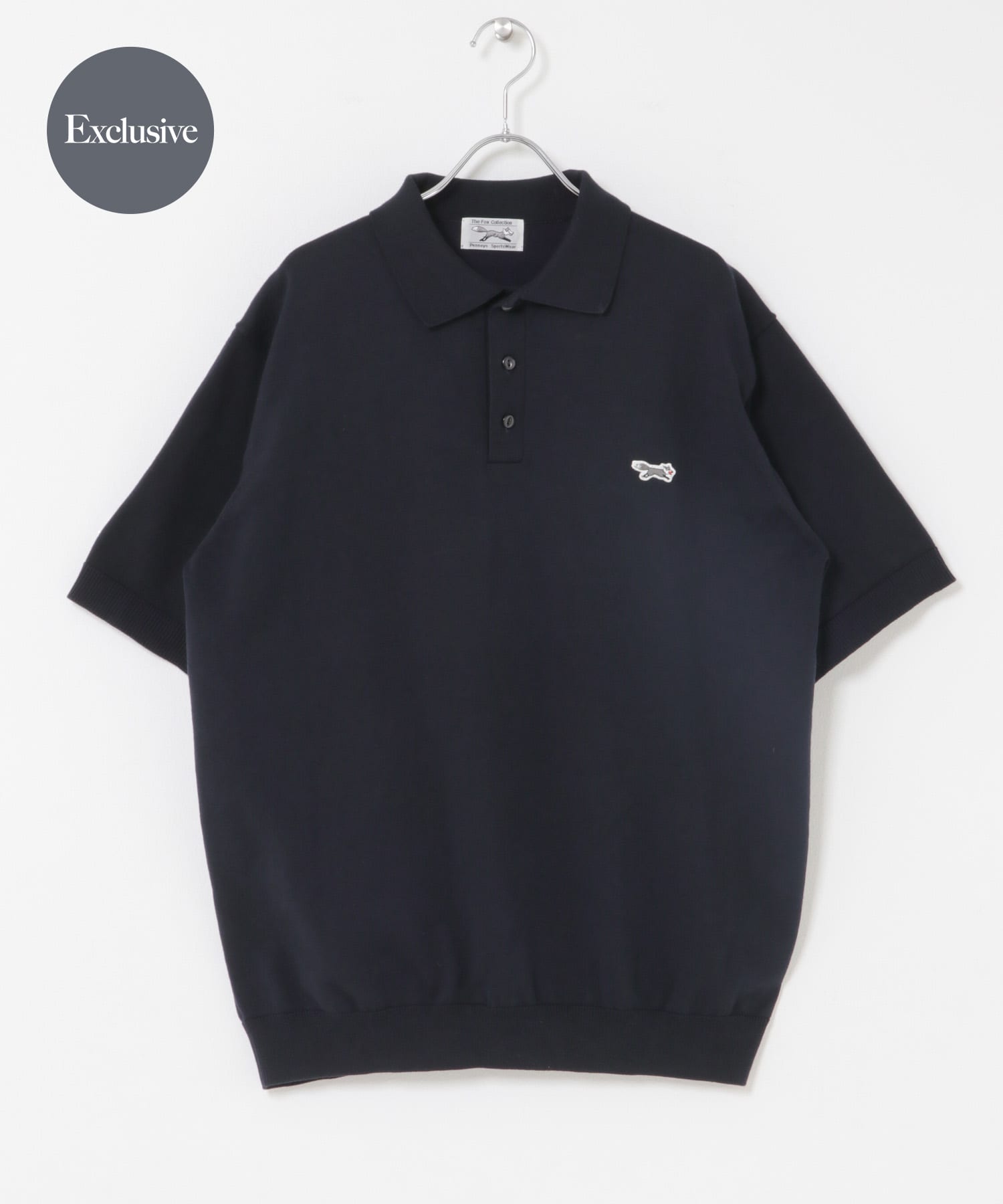 別注』PENNEYS×DOORS THE FOX ハイゲージ ニットポロ(M L.GRAY