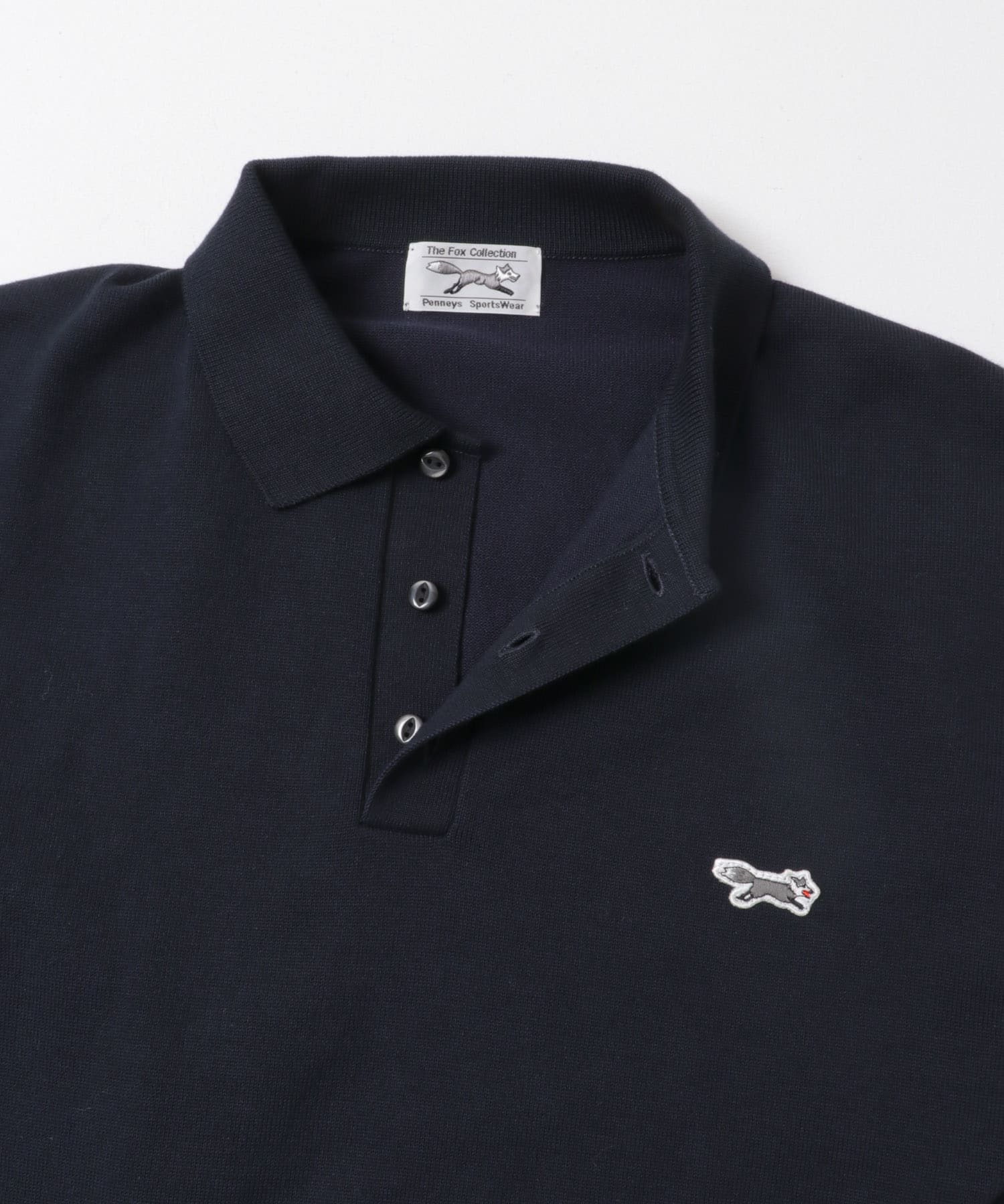 別注』PENNEYS×DOORS THE FOX ハイゲージ ニットポロ(M L.GRAY
