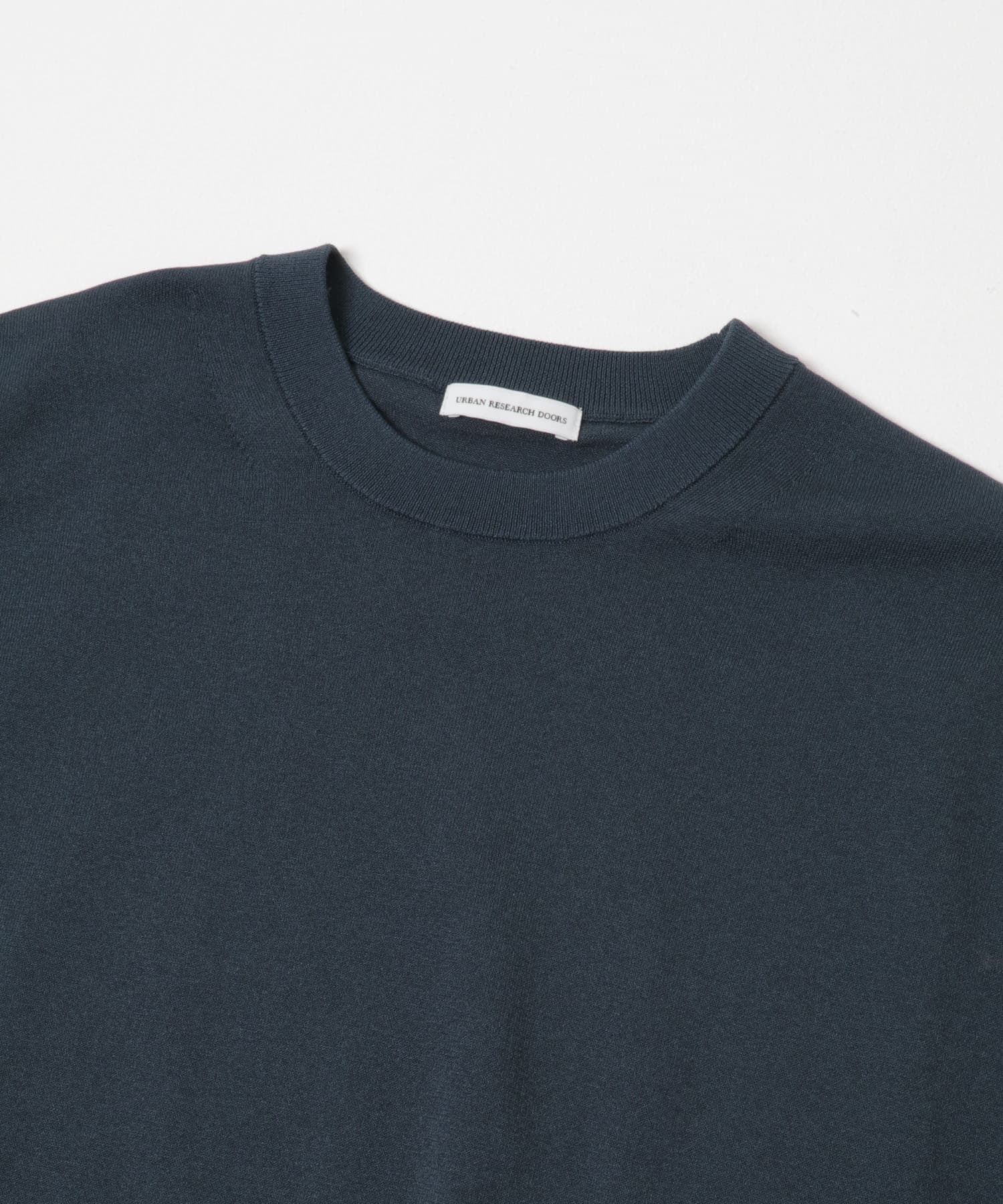 『UR TECH』サマシェア クルーネックニット NAVY M