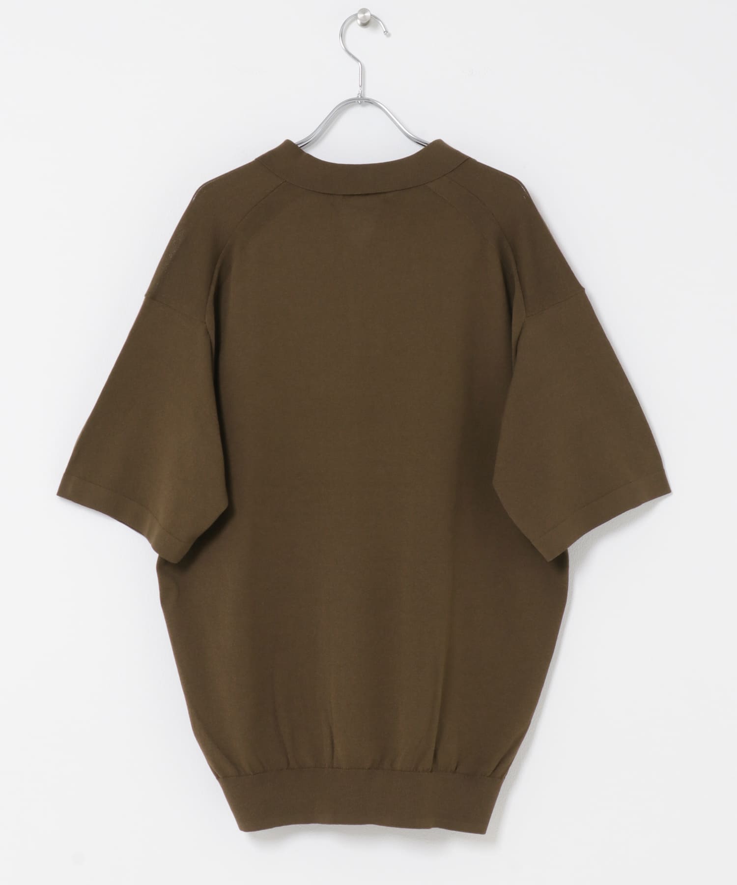 『UR TECH』サマシェア スキッパーニット BROWN M