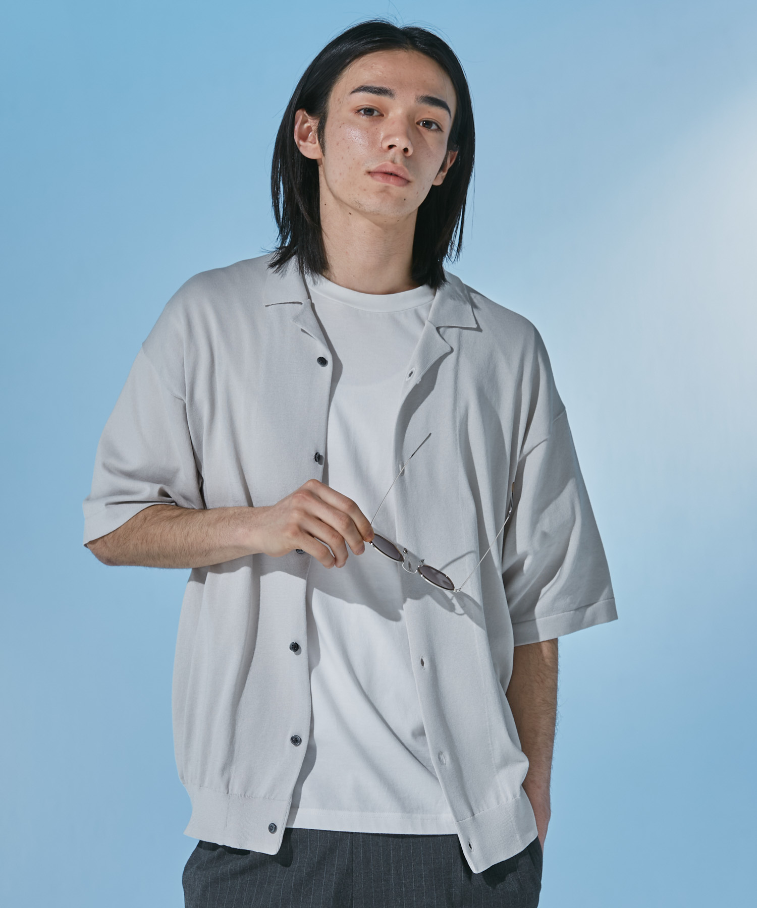 『UR TECH』 サマシェア ニットカーディガン