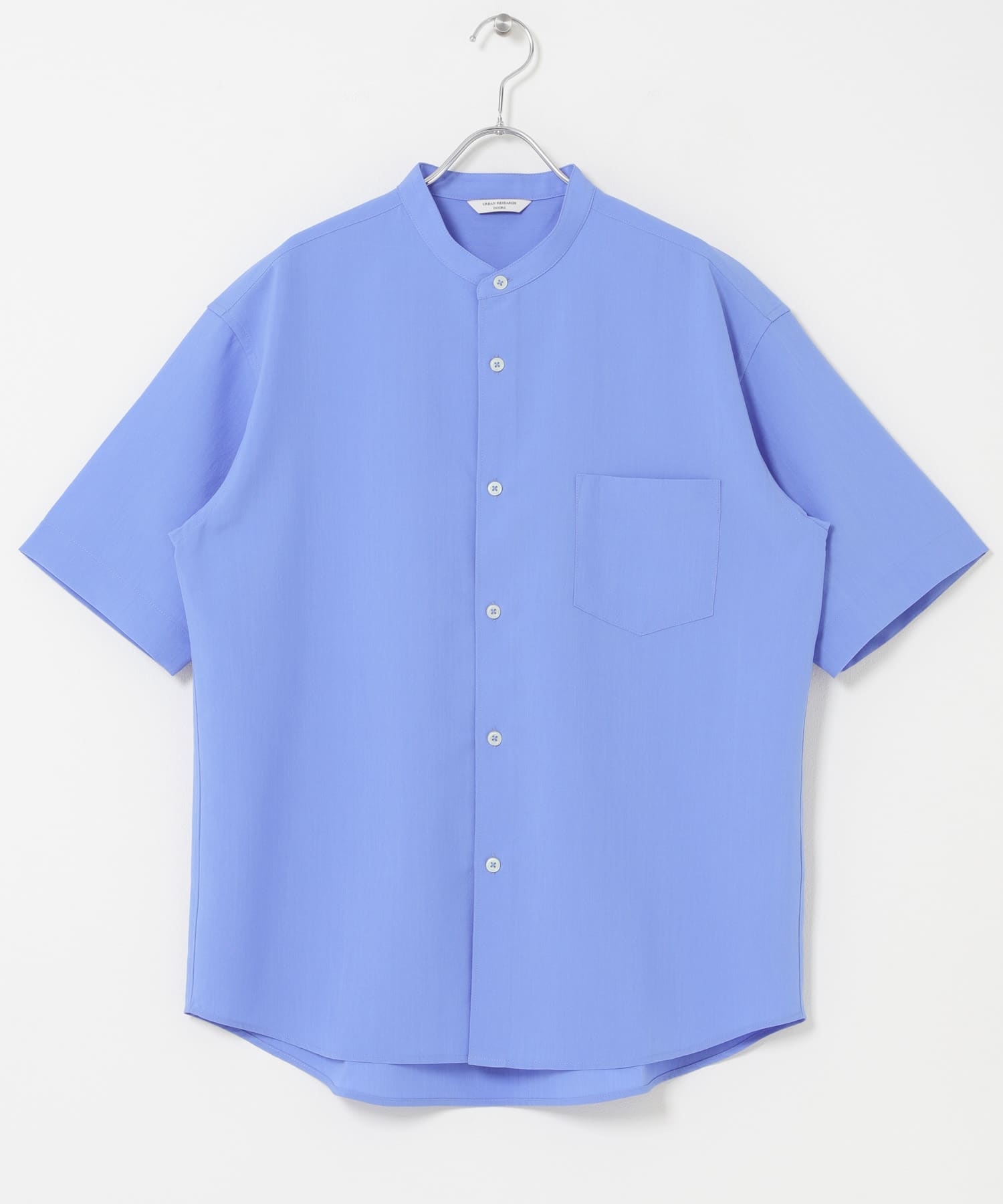 セオアルファバンドカラーショートスリーブシャツ ROYAL M