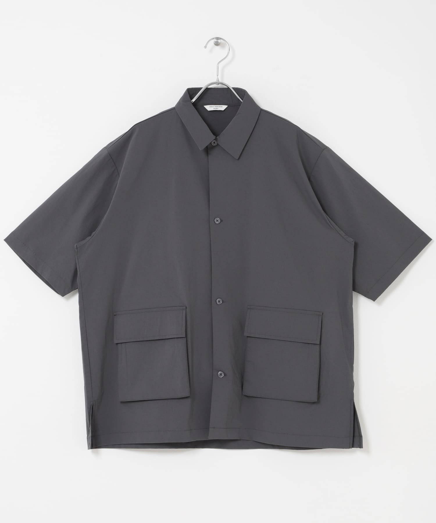 ストレッチクロス ビッグポケットショートスリーブシャツ CHARCOAL M