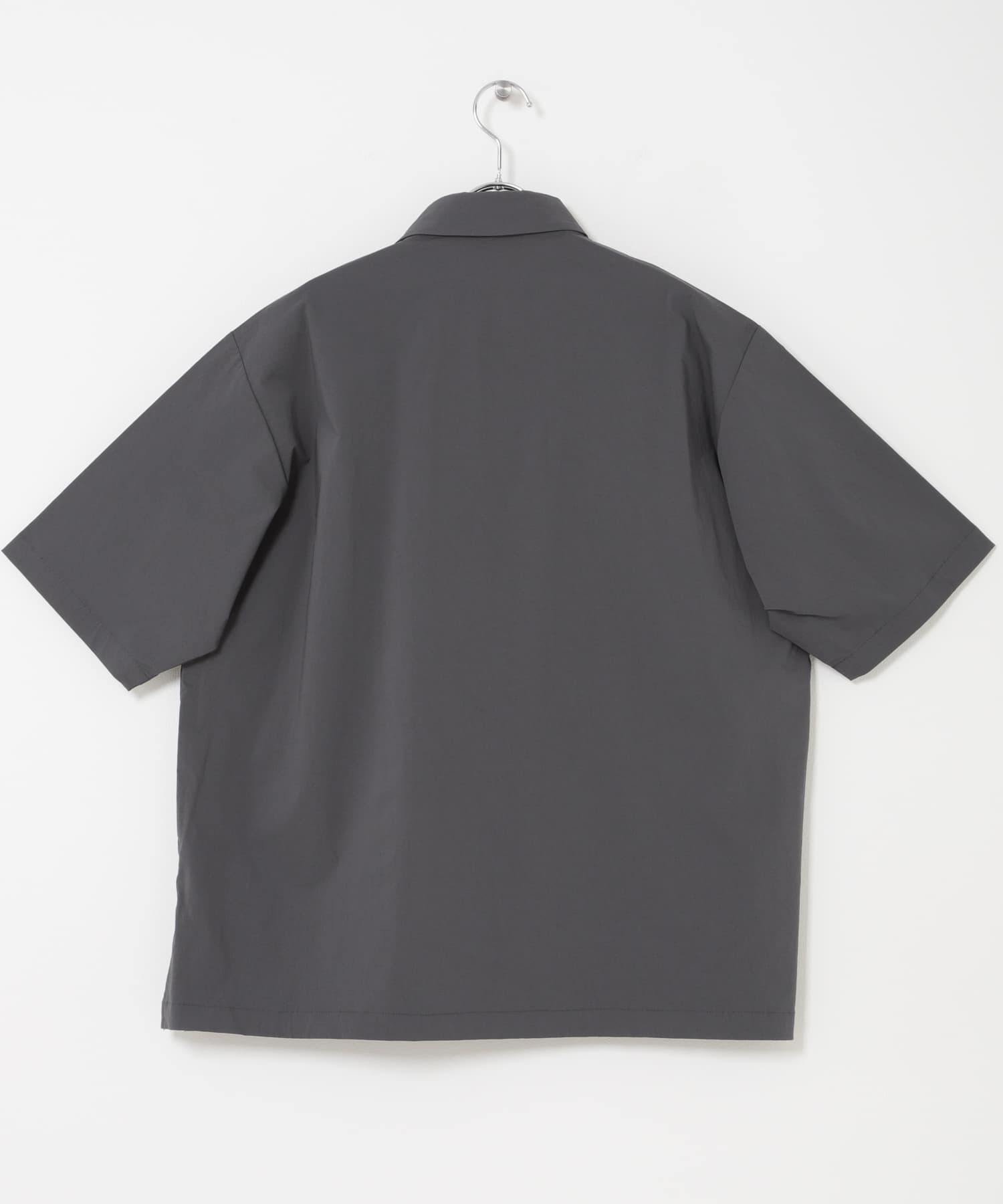 ストレッチクロス ビッグポケットショートスリーブシャツ CHARCOAL M