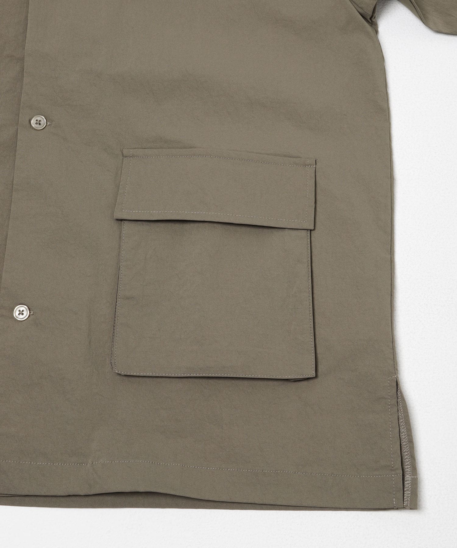 ストレッチクロス ビッグポケットショートスリーブシャツ MOCHA M