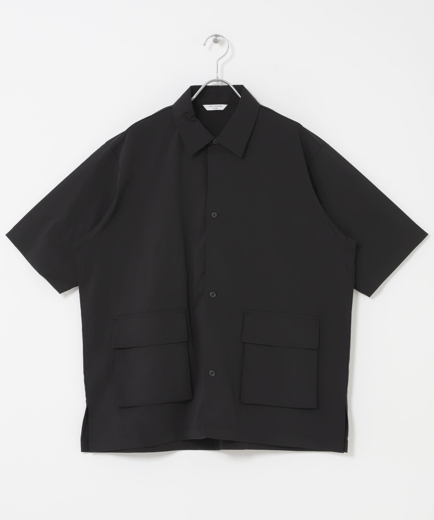 ストレッチクロス ビッグポケットショートスリーブシャツ BLACK M