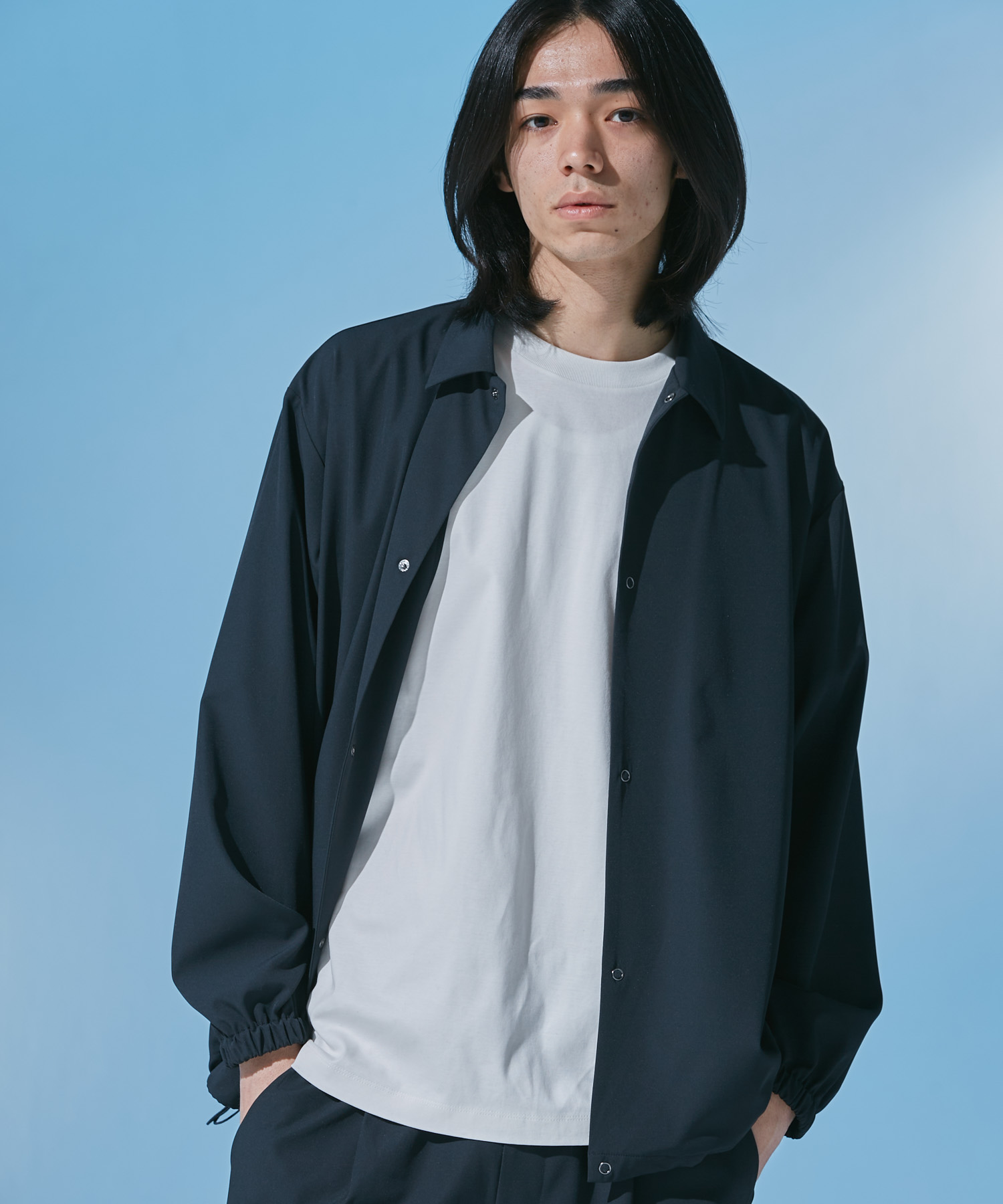 『UR TECH』サマシェア ロングスリーブシャツカーディガン