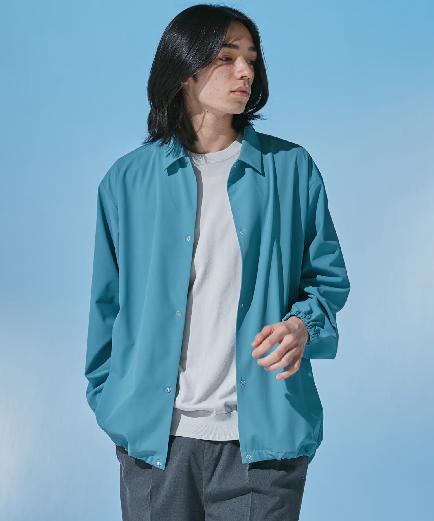 『UR TECH』サマシェア ロングスリーブシャツカーディガン