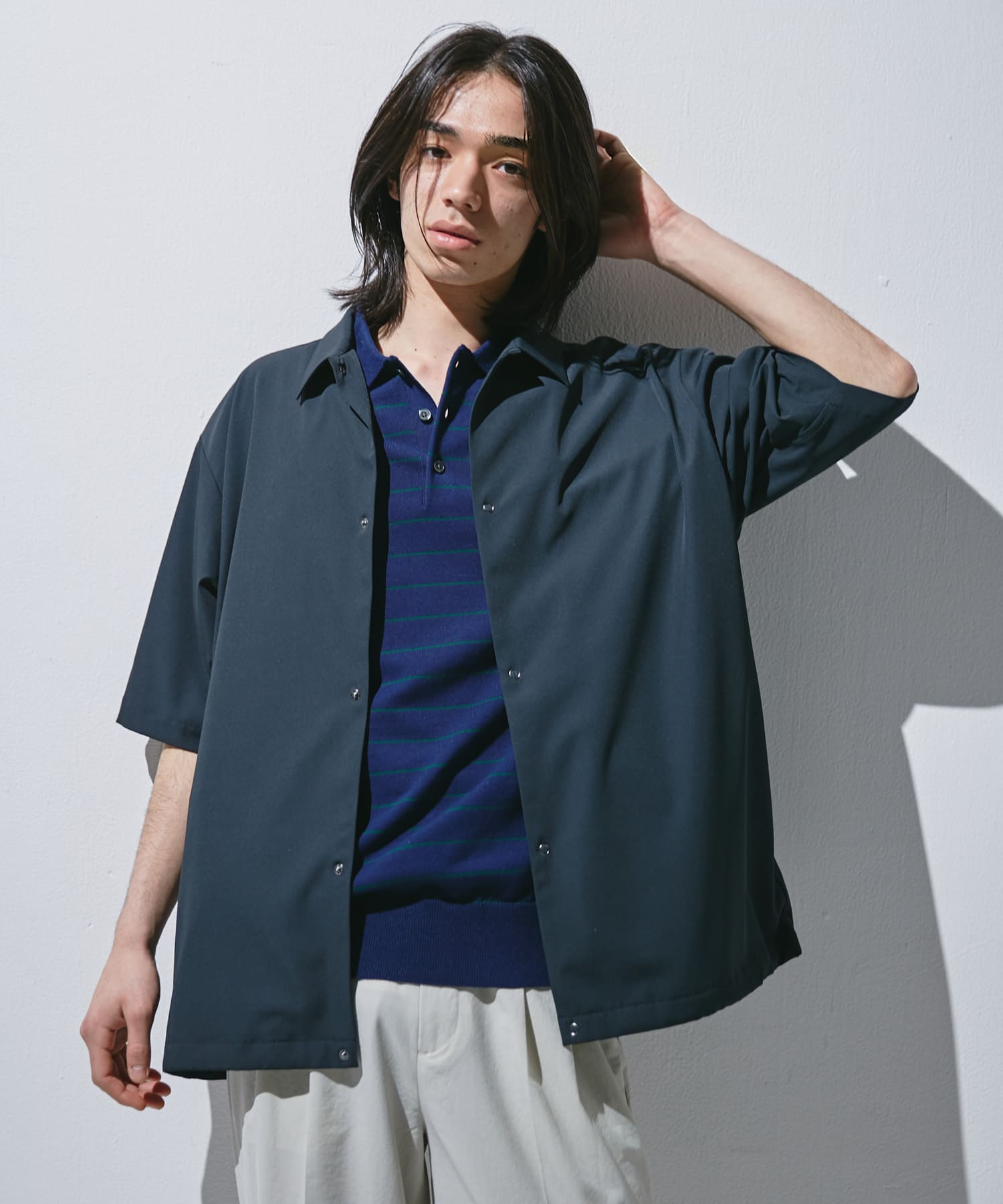 『仁村紗和さん着用』『UR TECH』サマシェア ショートスリーブシャツカーディガン