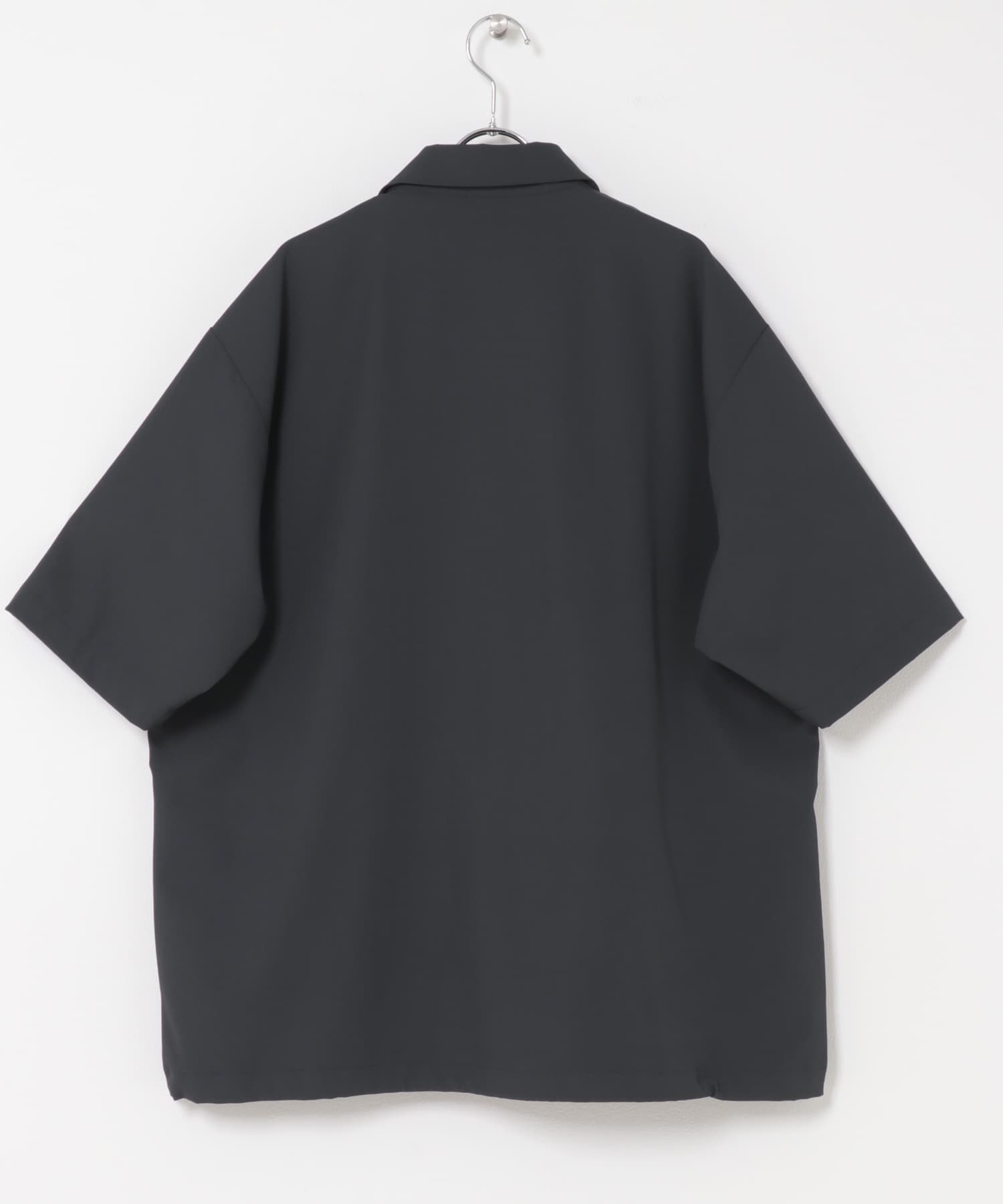 『UR TECH』サマシェア ショートスリーブシャツカーディガン CHARCOAL M