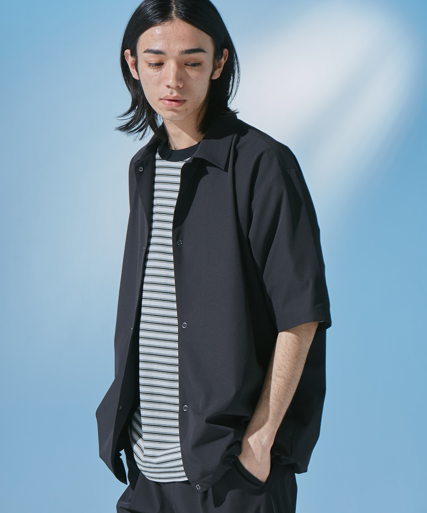 『UR TECH』サマシェア ショートスリーブシャツカーディガン