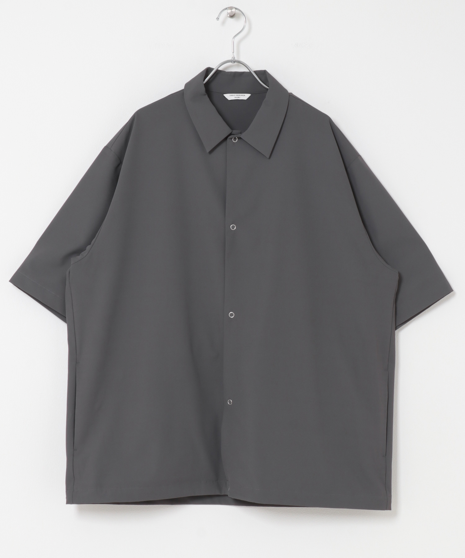 『UR TECH』サマシェア ショートスリーブシャツカーディガン GRAY M