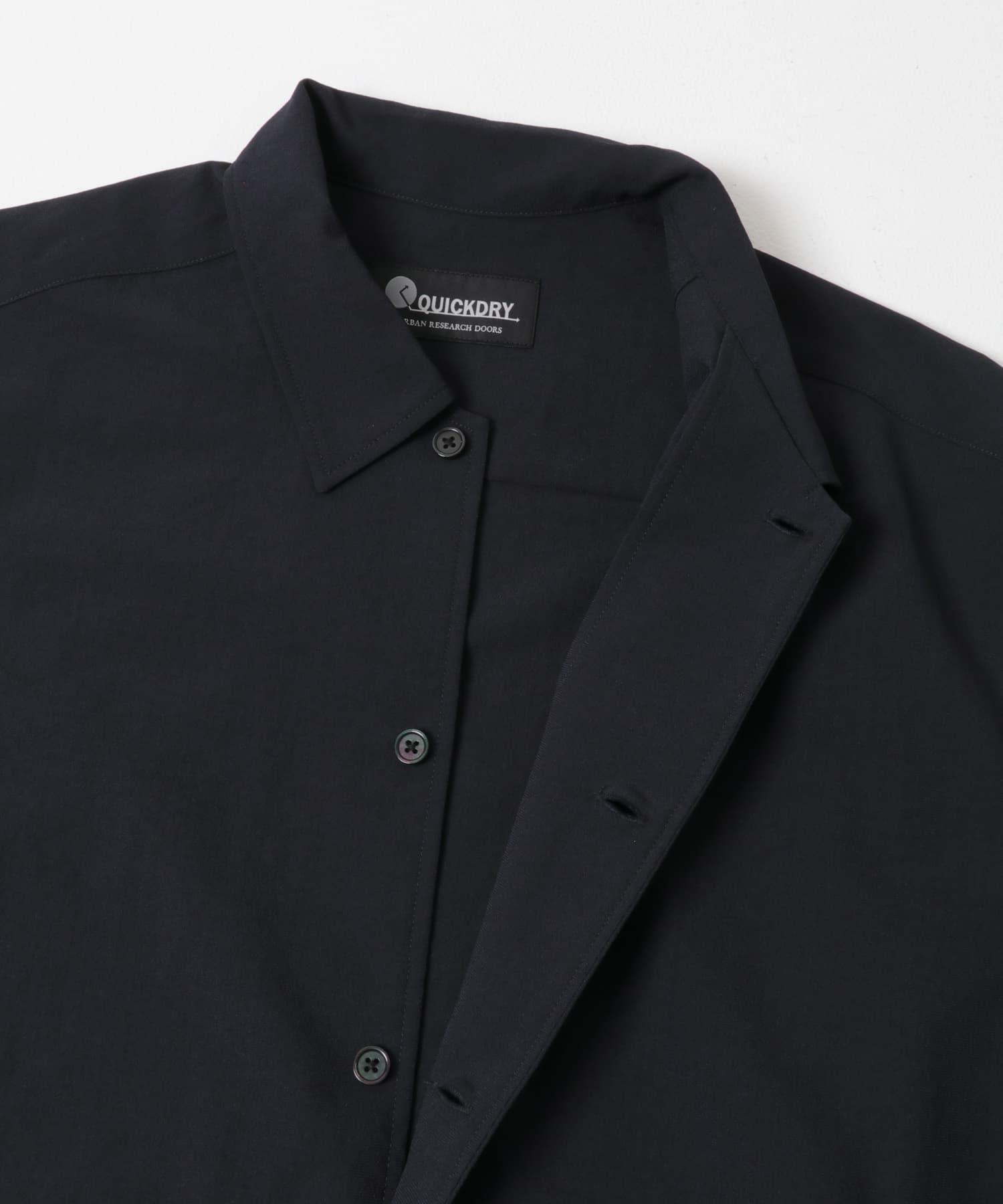 『イージーケア/速乾/UVカット』クイックドライショートスリーブシャツカバーオール NAVY M