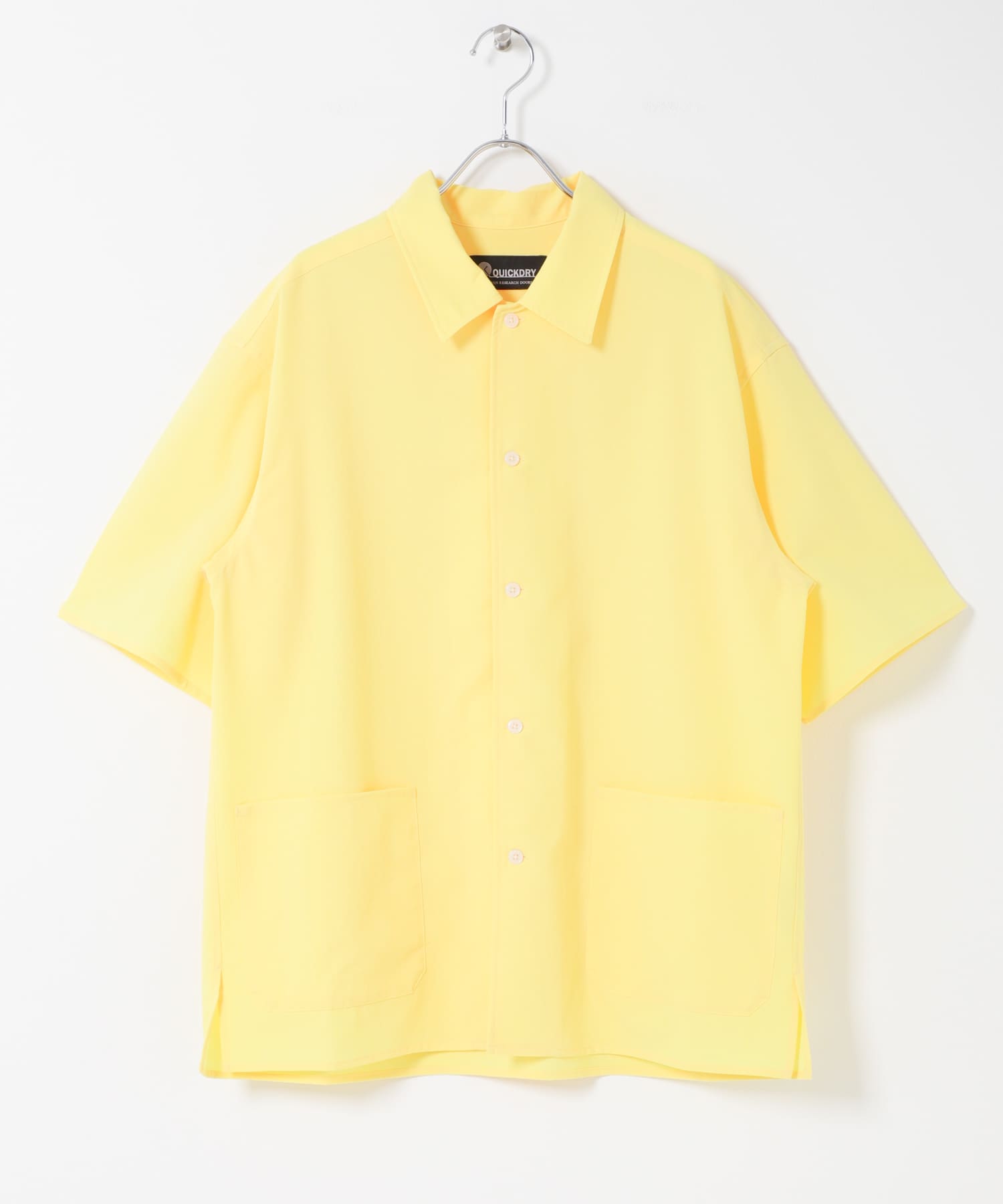 『イージーケア/速乾/UVカット』クイックドライショートスリーブシャツカバーオール YELLOW M