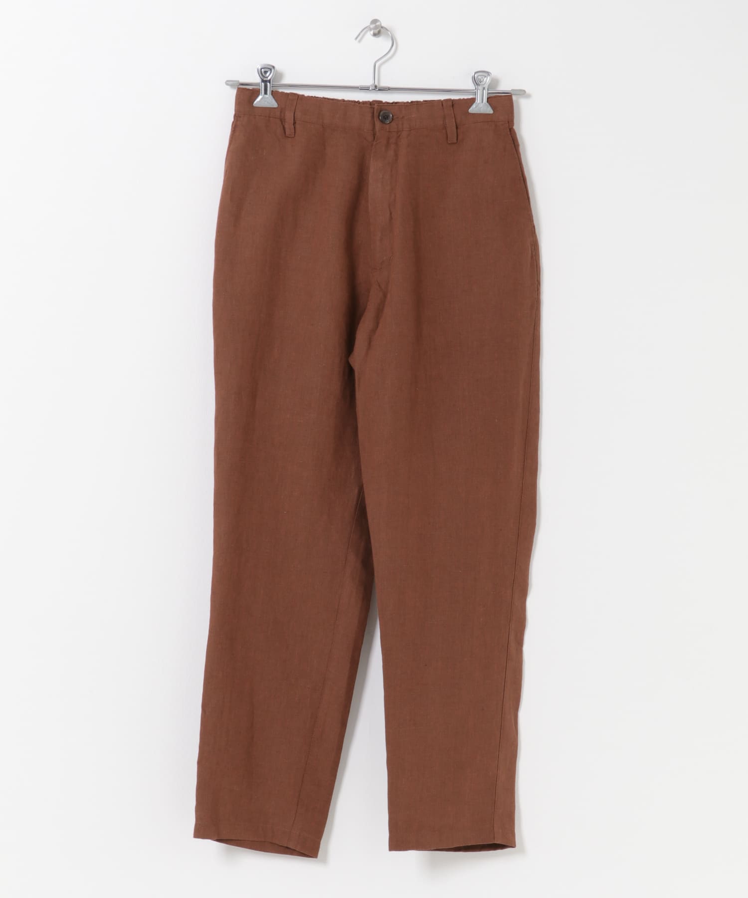 シルケットリネン イージートラウザー BROWN S