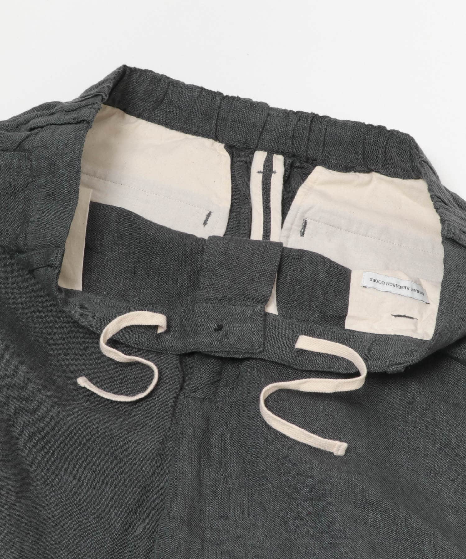 シルケットリネン イージートラウザー INK BLACK S