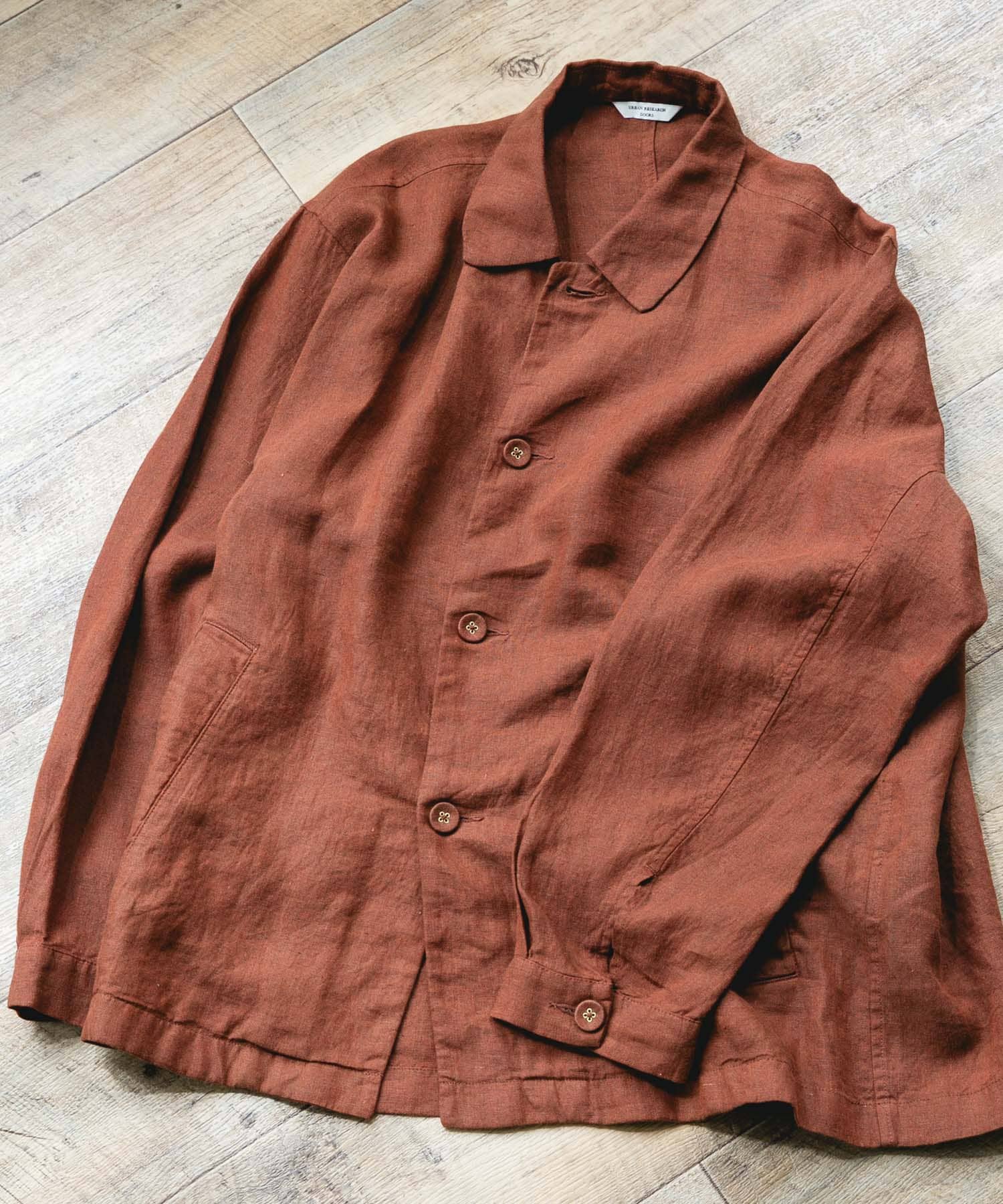 シルケットリネン シャツジャケット