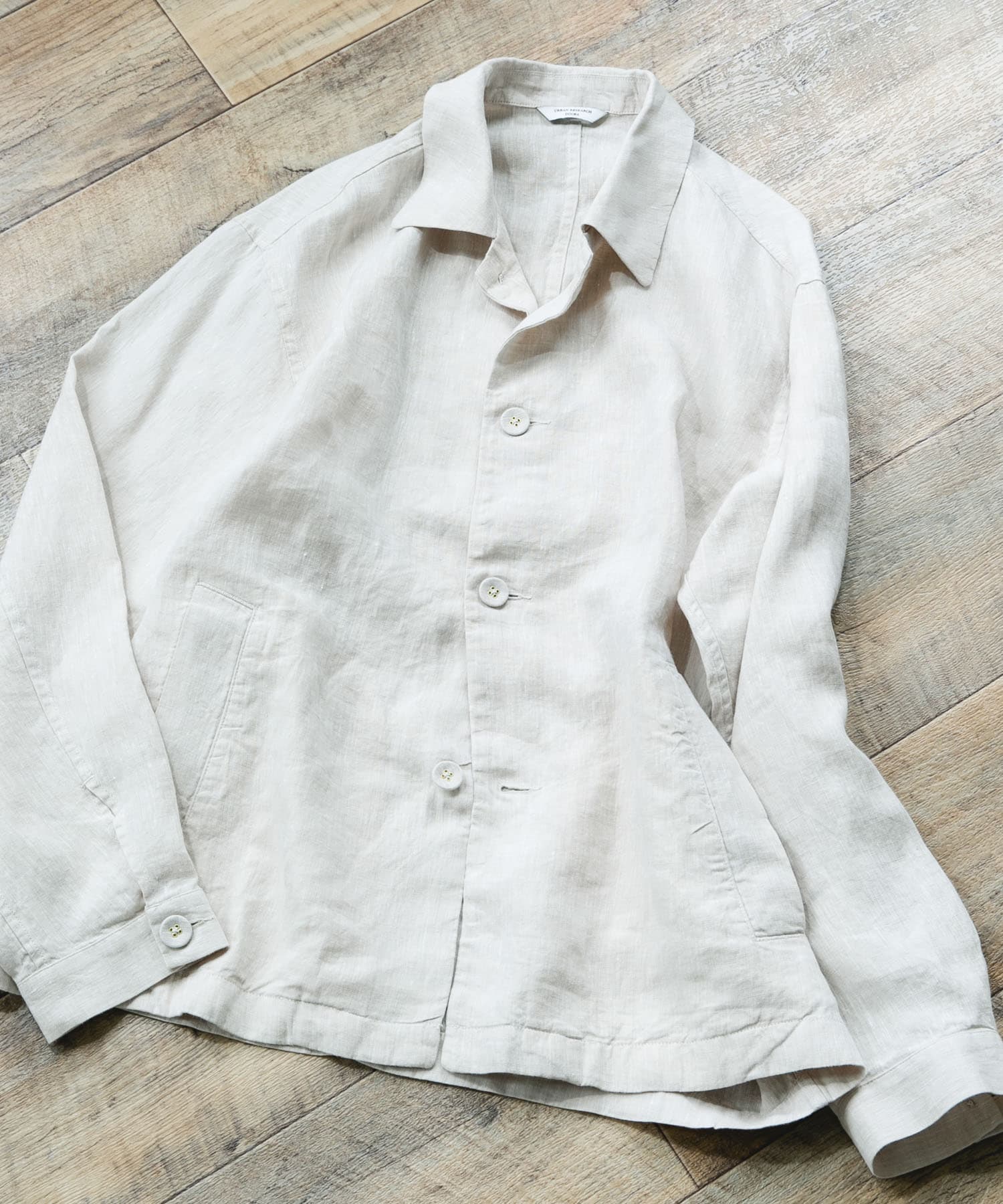 シルケットリネン シャツジャケット