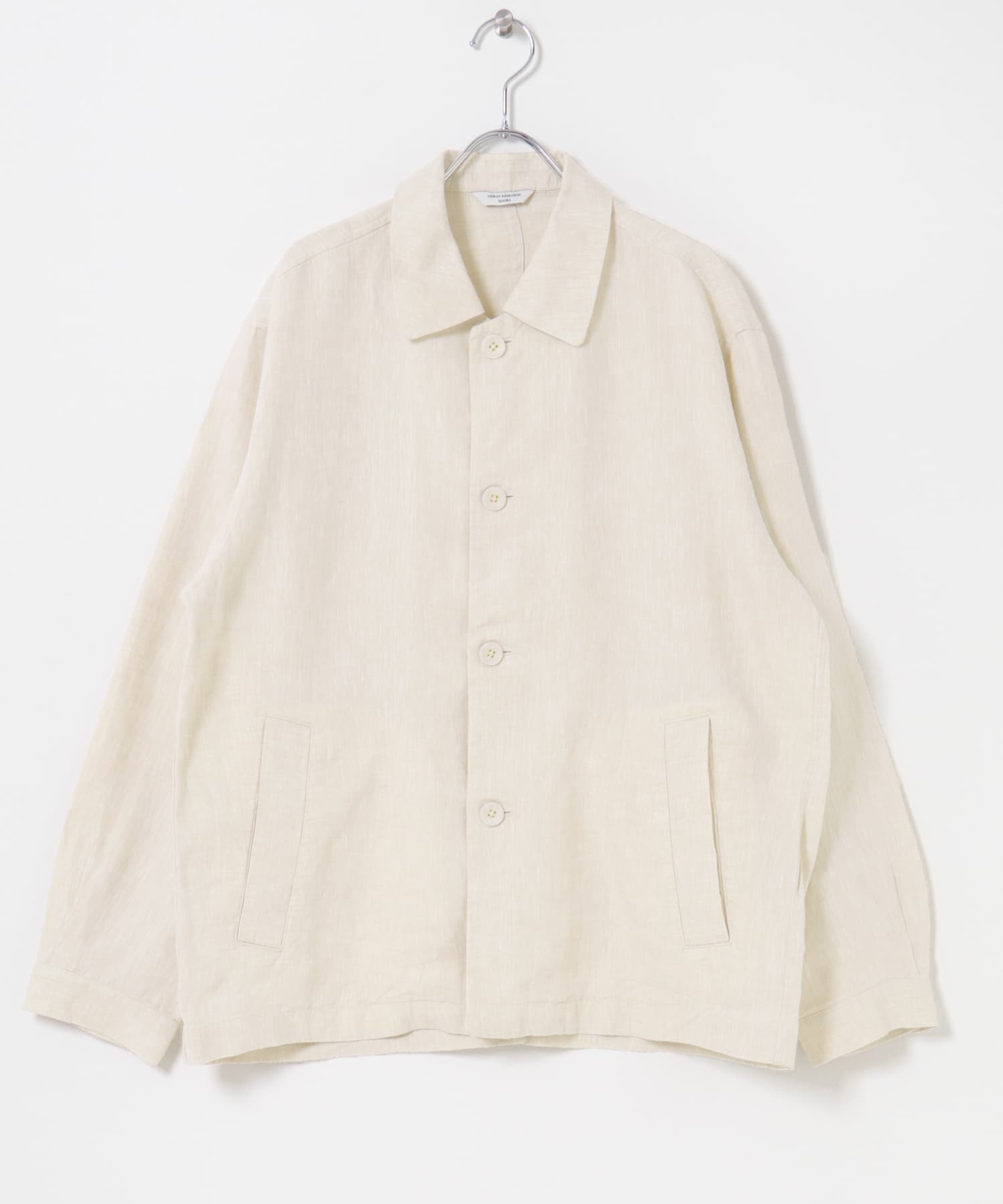 シルケットリネン シャツジャケット ECRU M