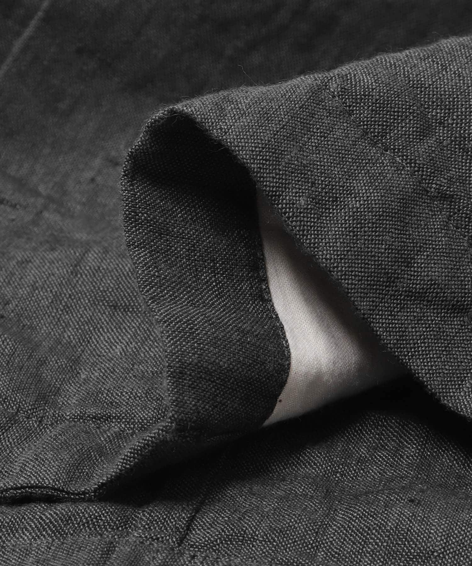 シルケットリネン シャツジャケット INK BLACK M