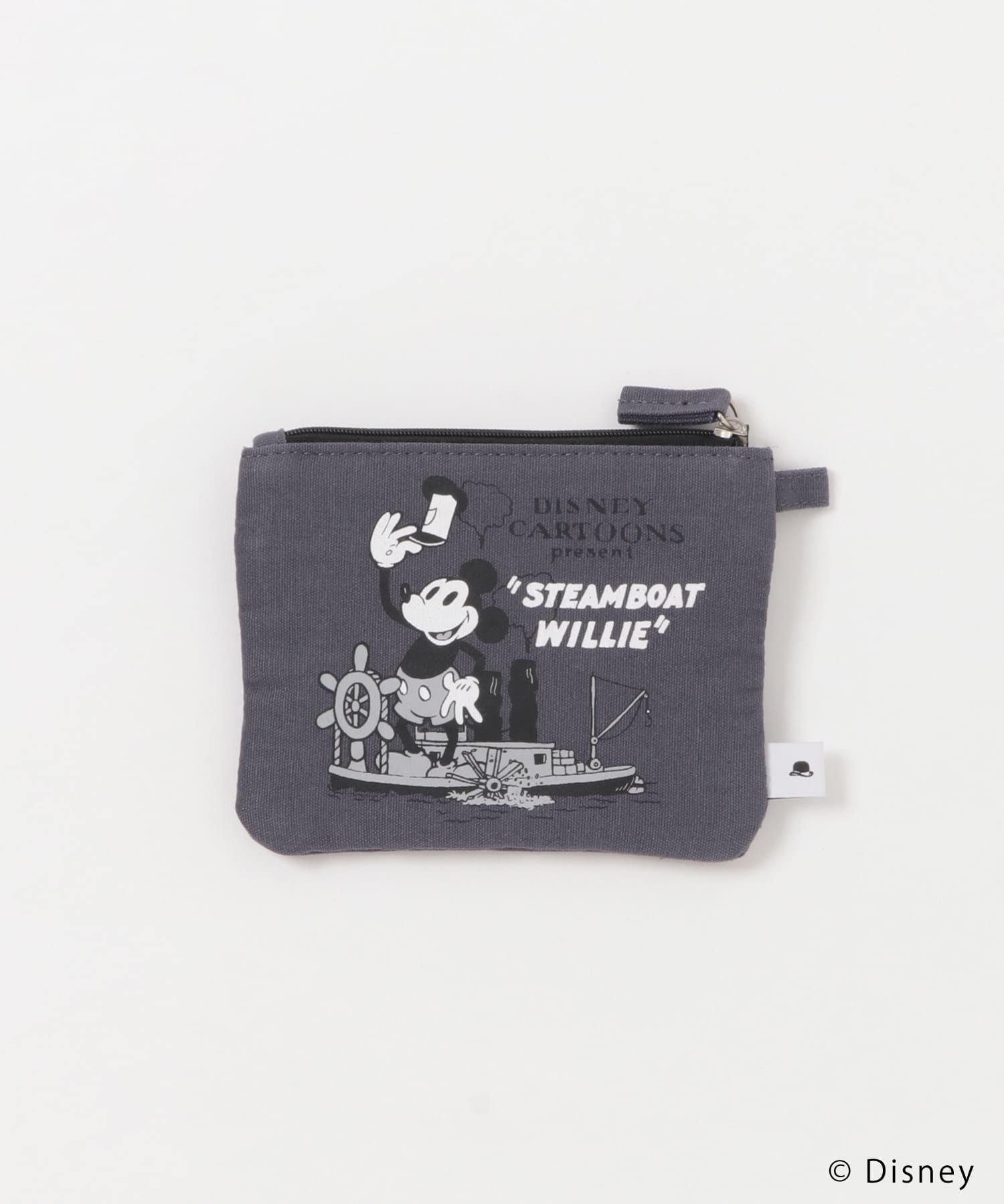 別注/Disney/モノトーンポーチ CHARCOAL -