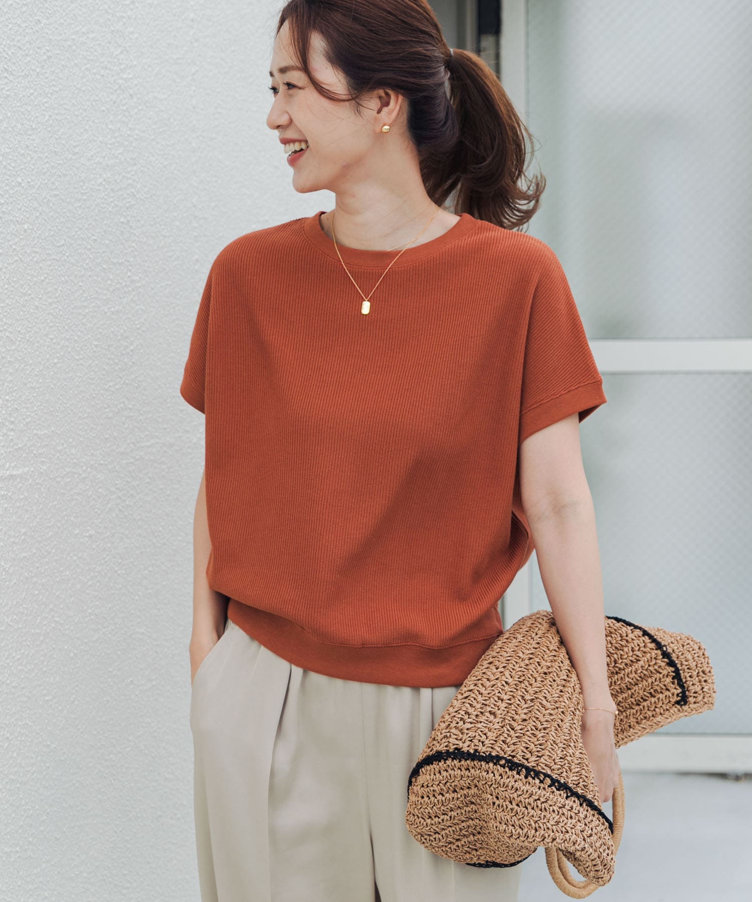 タックフライスフレンチTシャツ