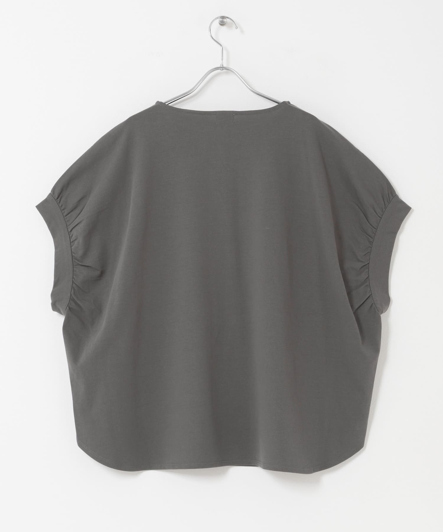 袖ギャザーワイドプルオーバー CHARCOAL Free