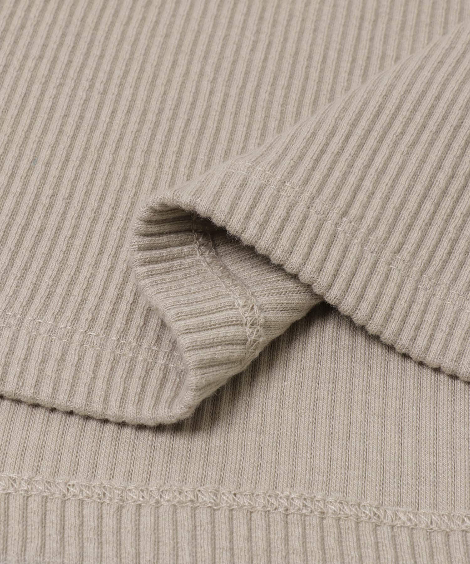 針抜きテレコスクエアタンクトップ BEIGE Free