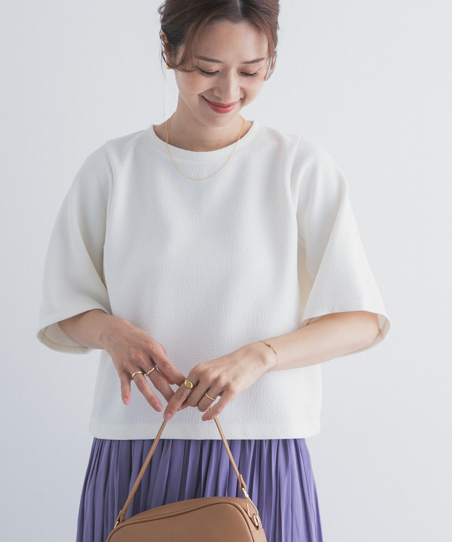 袖ボリュームクロップドプルオーバー