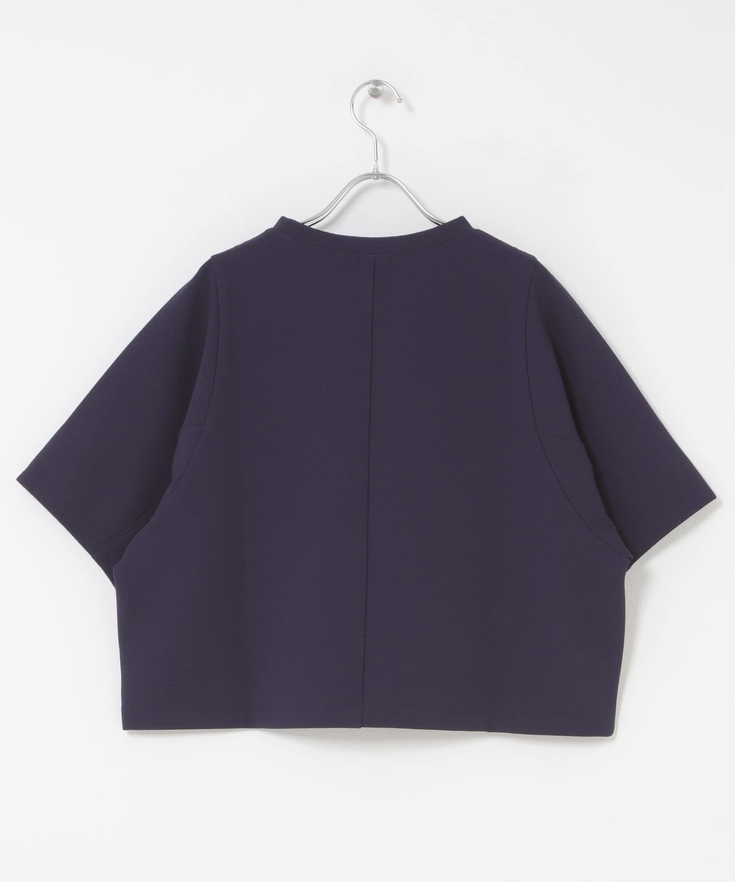 袖ボリュームクロップドプルオーバー NAVY Free