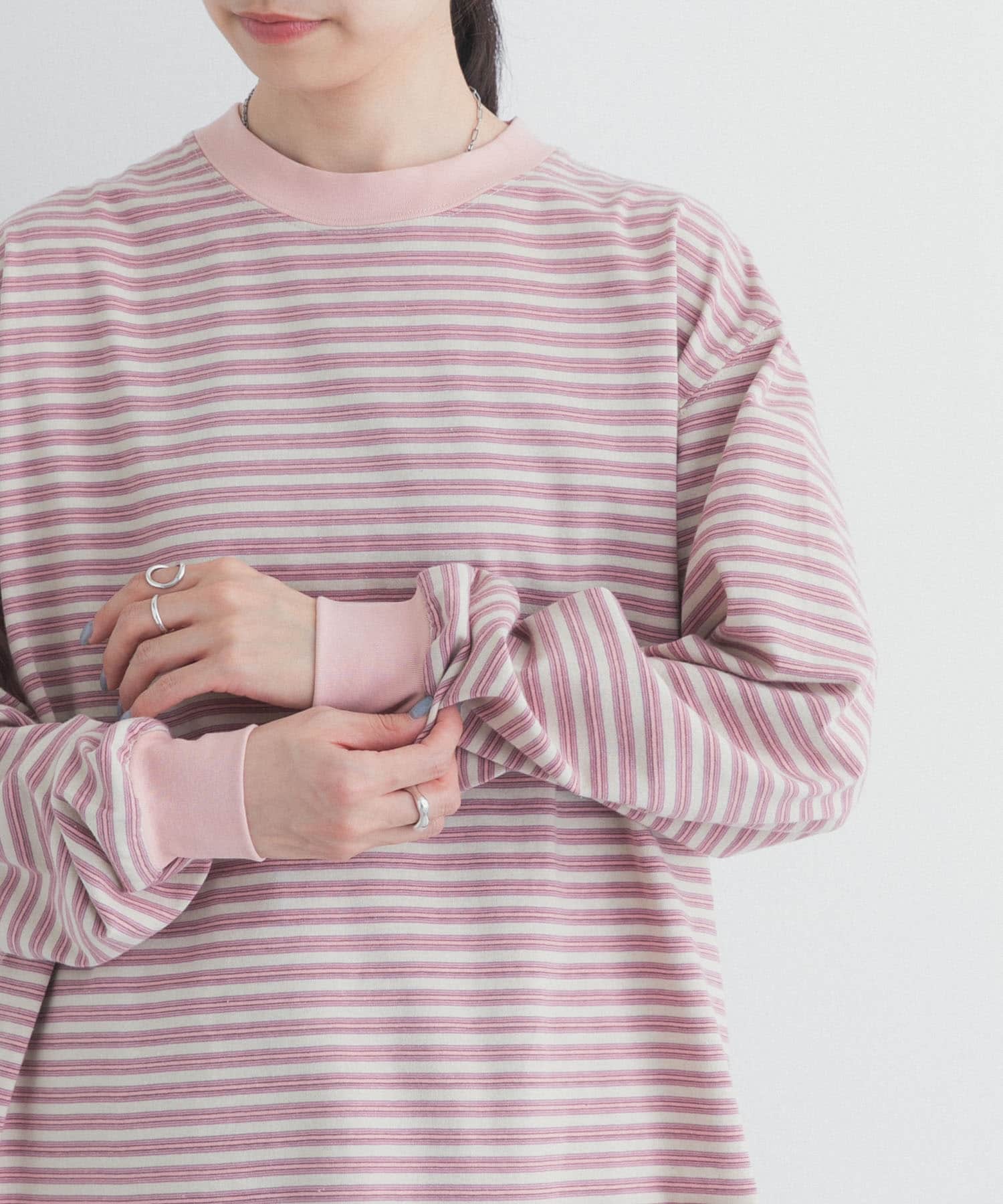 『スタッフ企画』マルチボーダーロングTシャツ