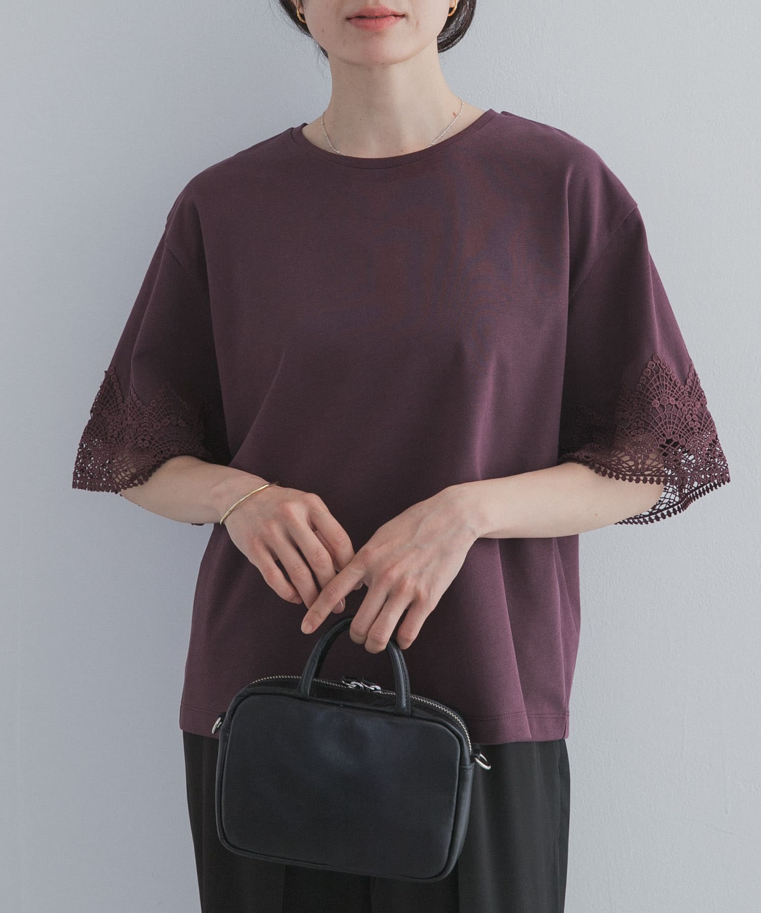 レーススリーブTシャツ