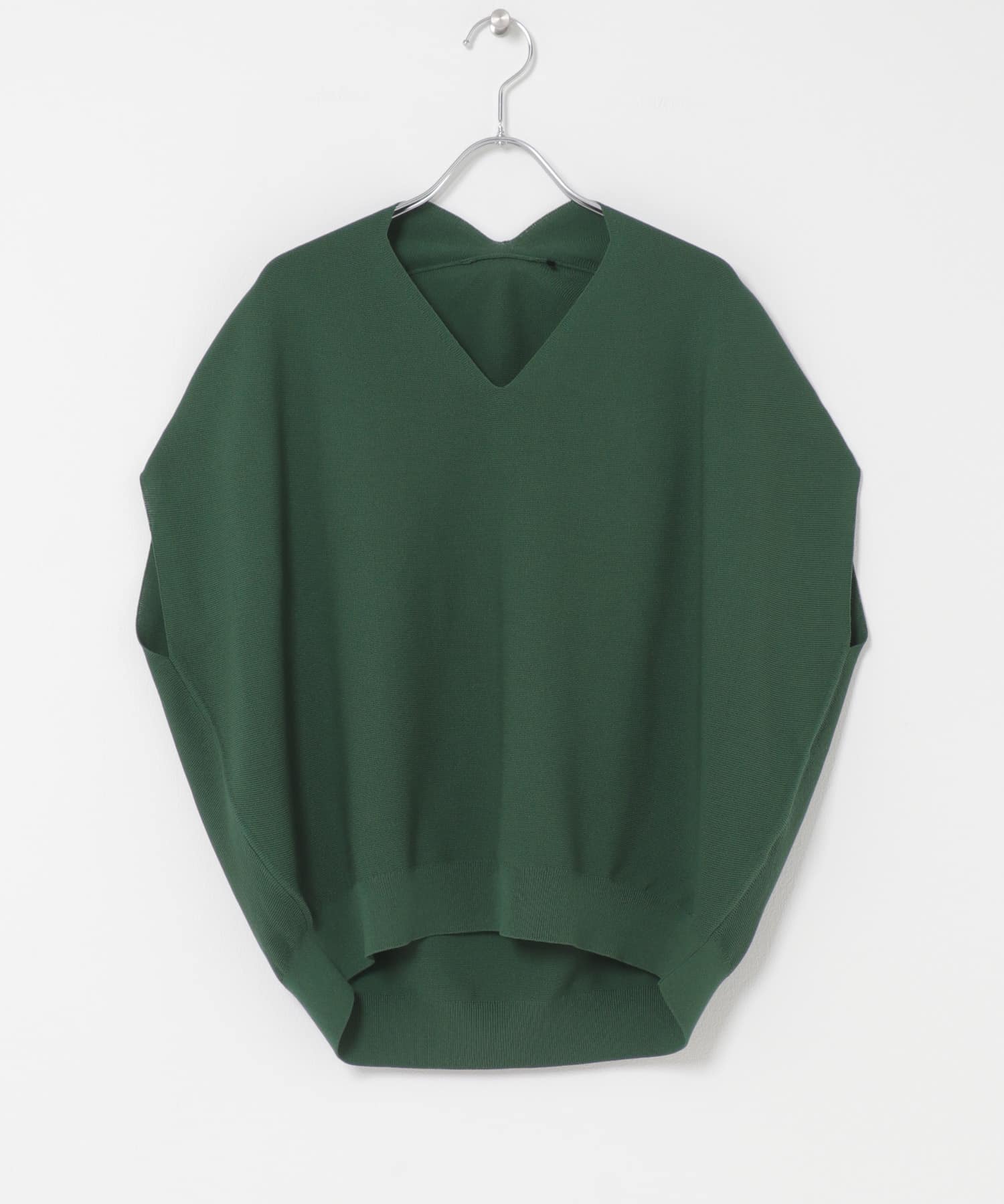 『WEB限定』Vネックコクーンニット GREEN Free