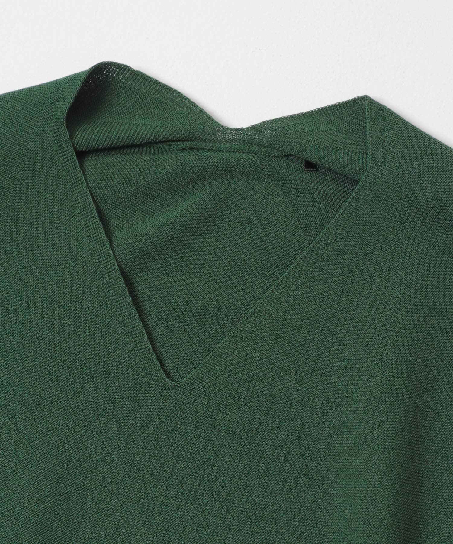 『WEB限定』Vネックコクーンニット GREEN Free