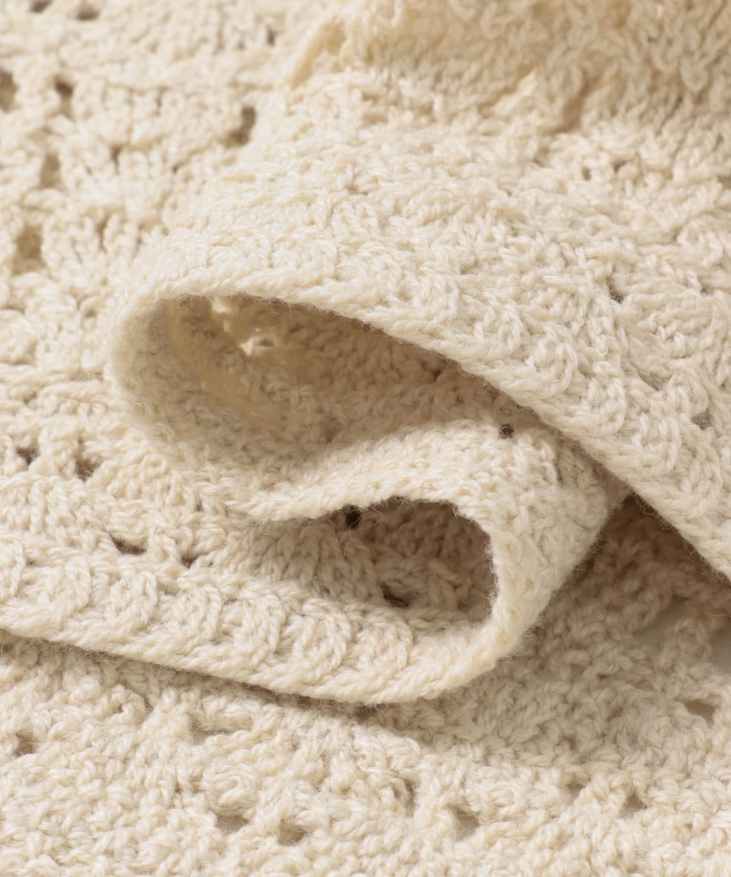 クロシェニットカーディガン BEIGE Free