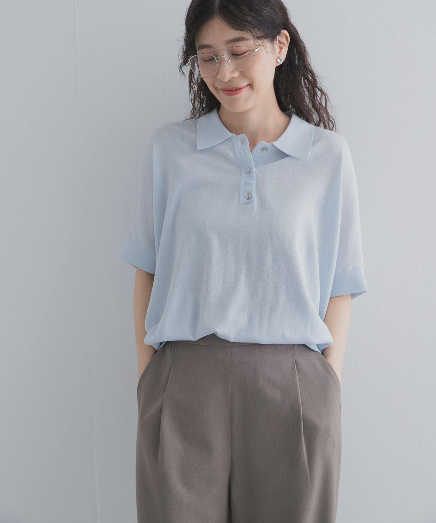 接触冷感』衿付きドルマンニット(Free BEIGE): トップス｜URBAN