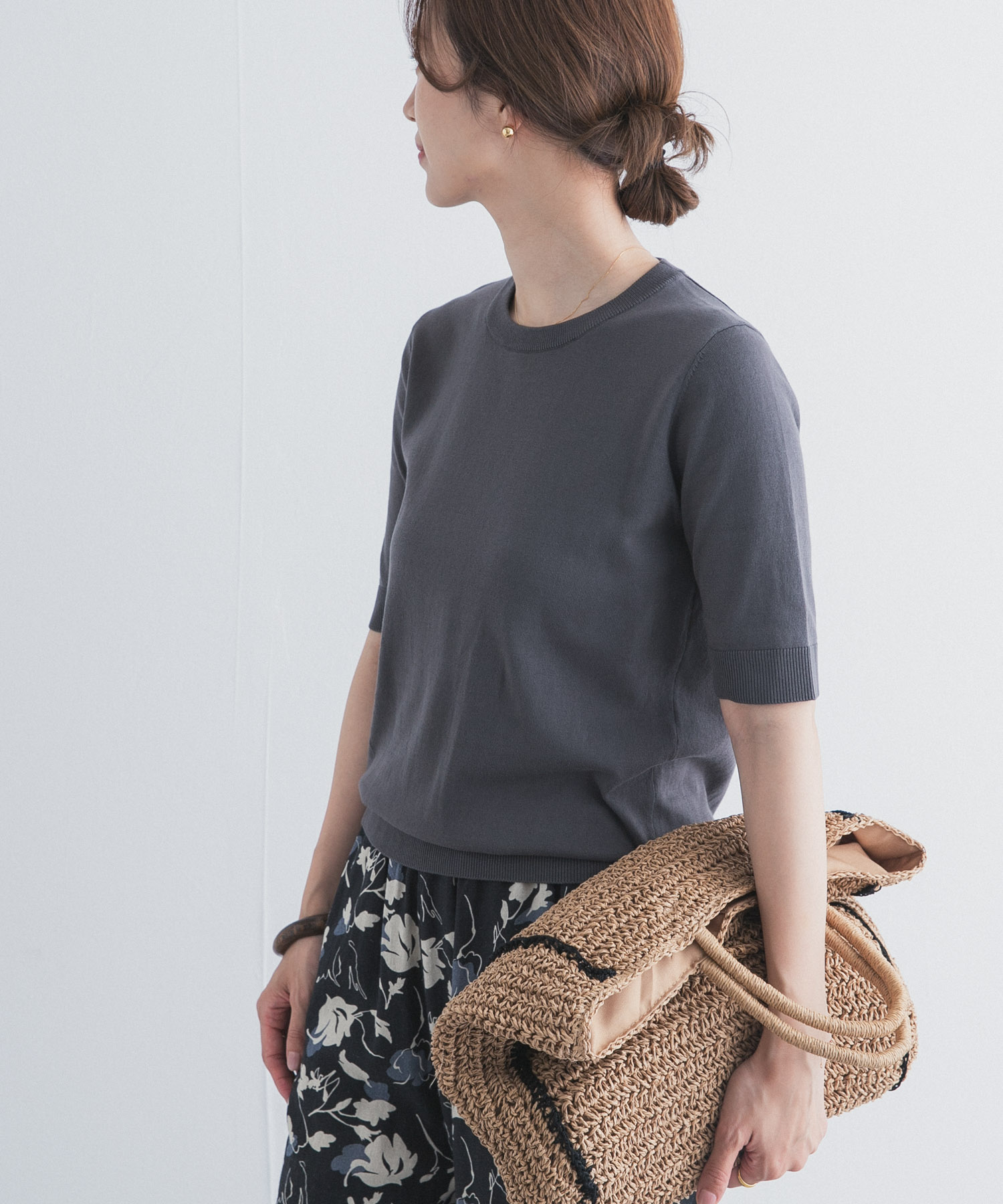 『UR TECH ひやサラクール』コットンハーフスリーブKNIT