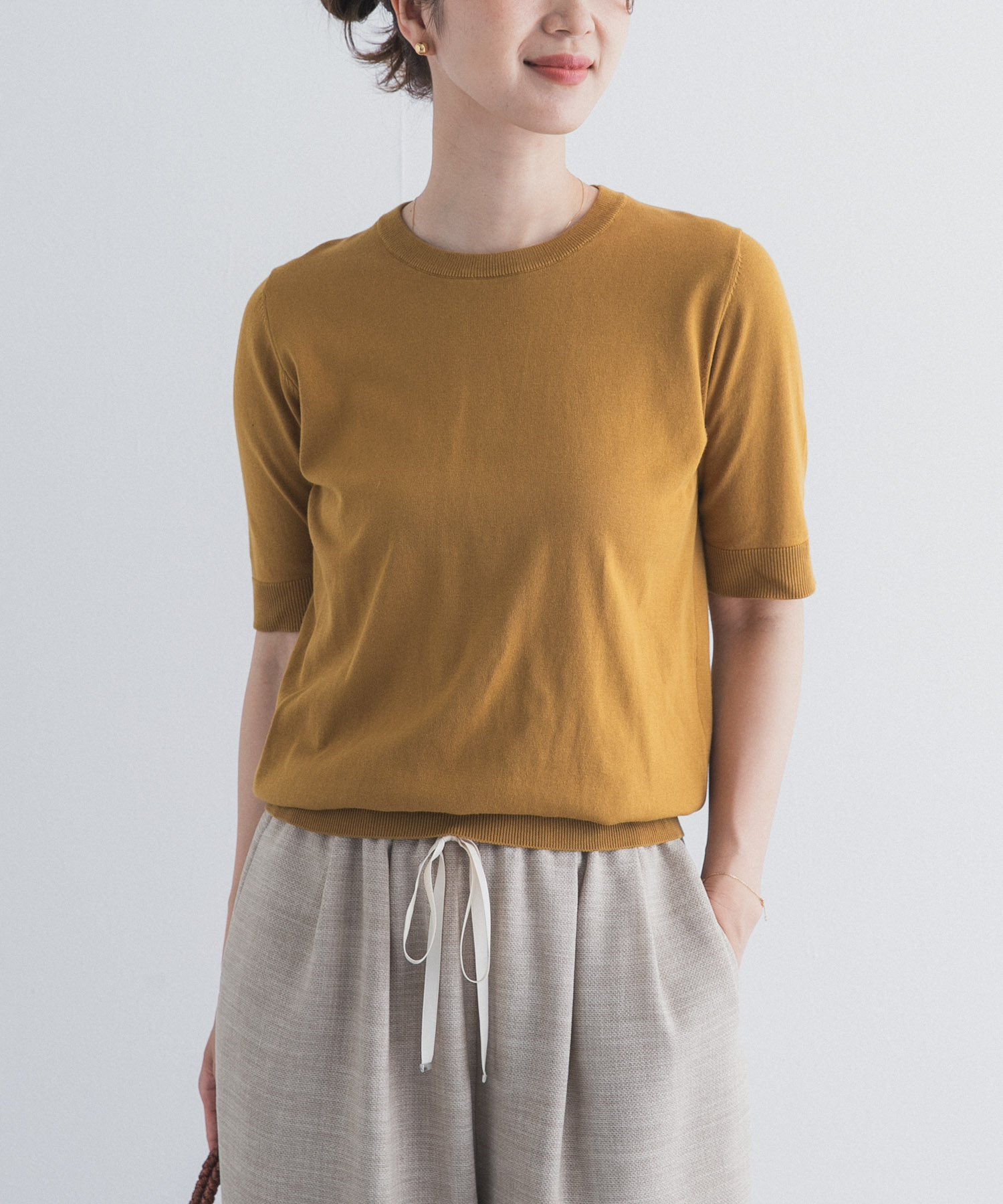 『UR TECH ひやサラクール』コットンハーフスリーブKNIT