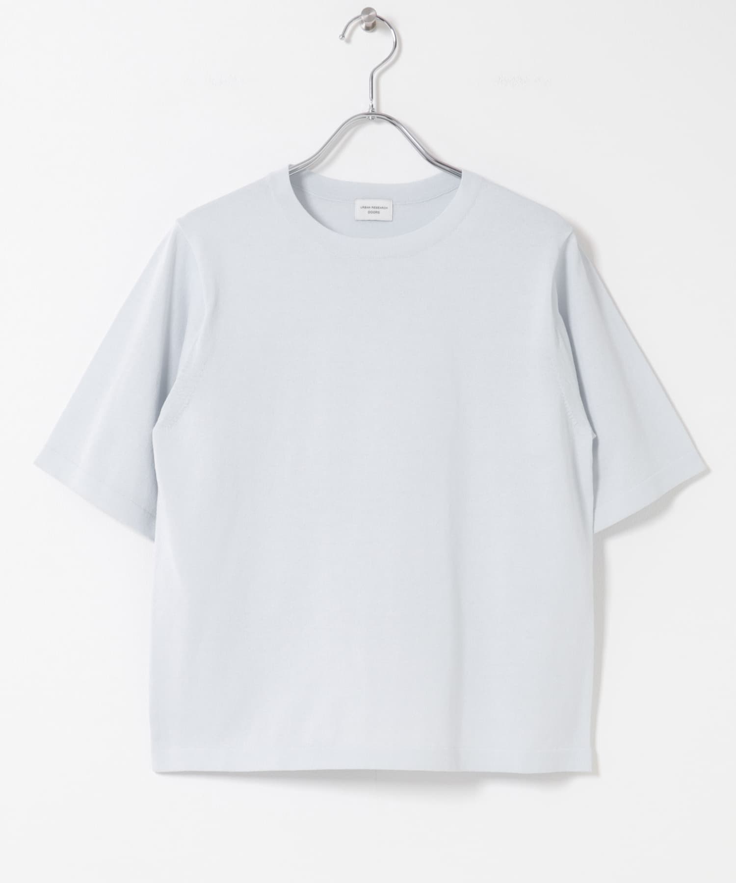 『UR TECH』サマシェアニットハーフスリーブプルオーバー L.BLUE Free